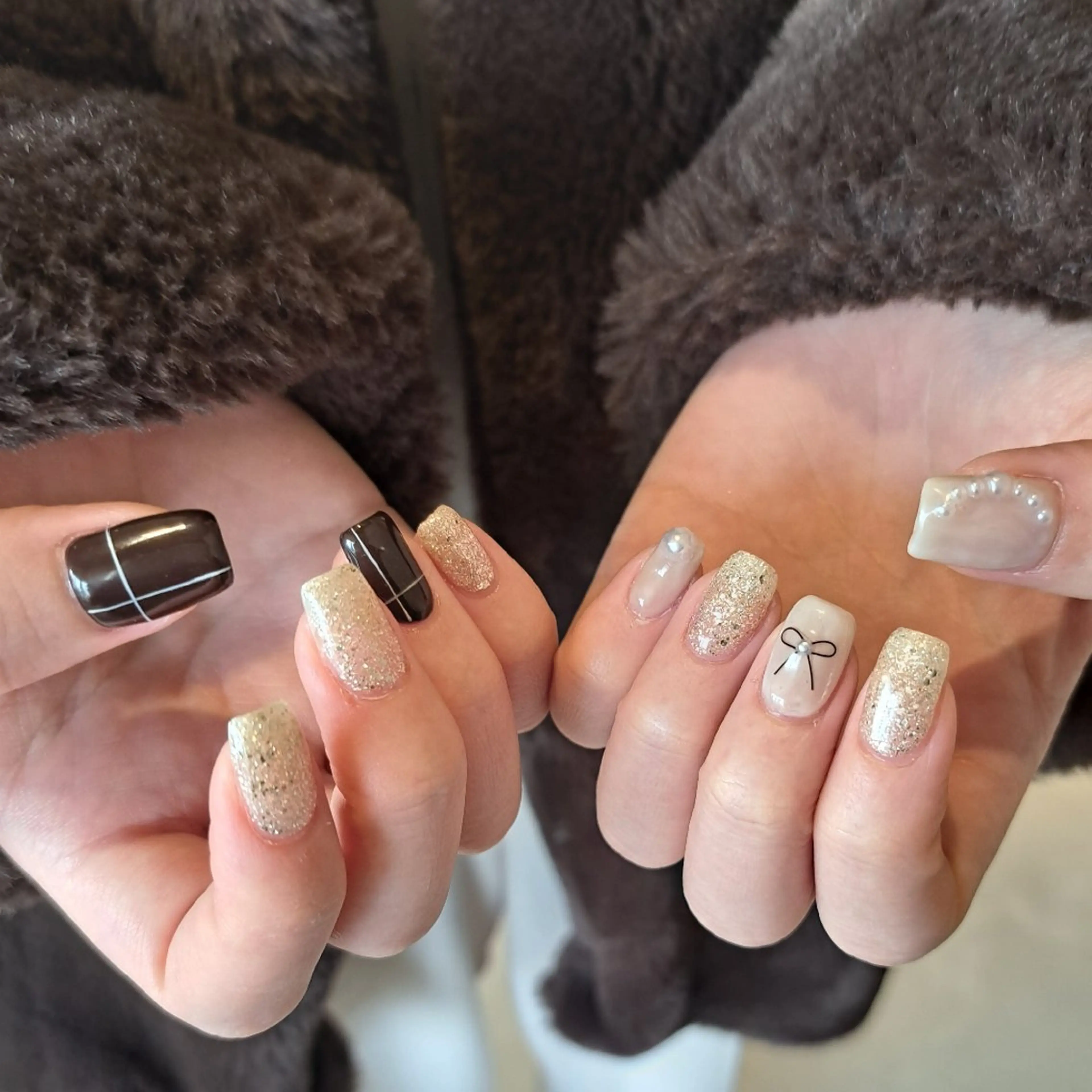 ネイル アートネイル ガーリー 持ち込み リボン Nail mood /アートし放題のネイルデザイン