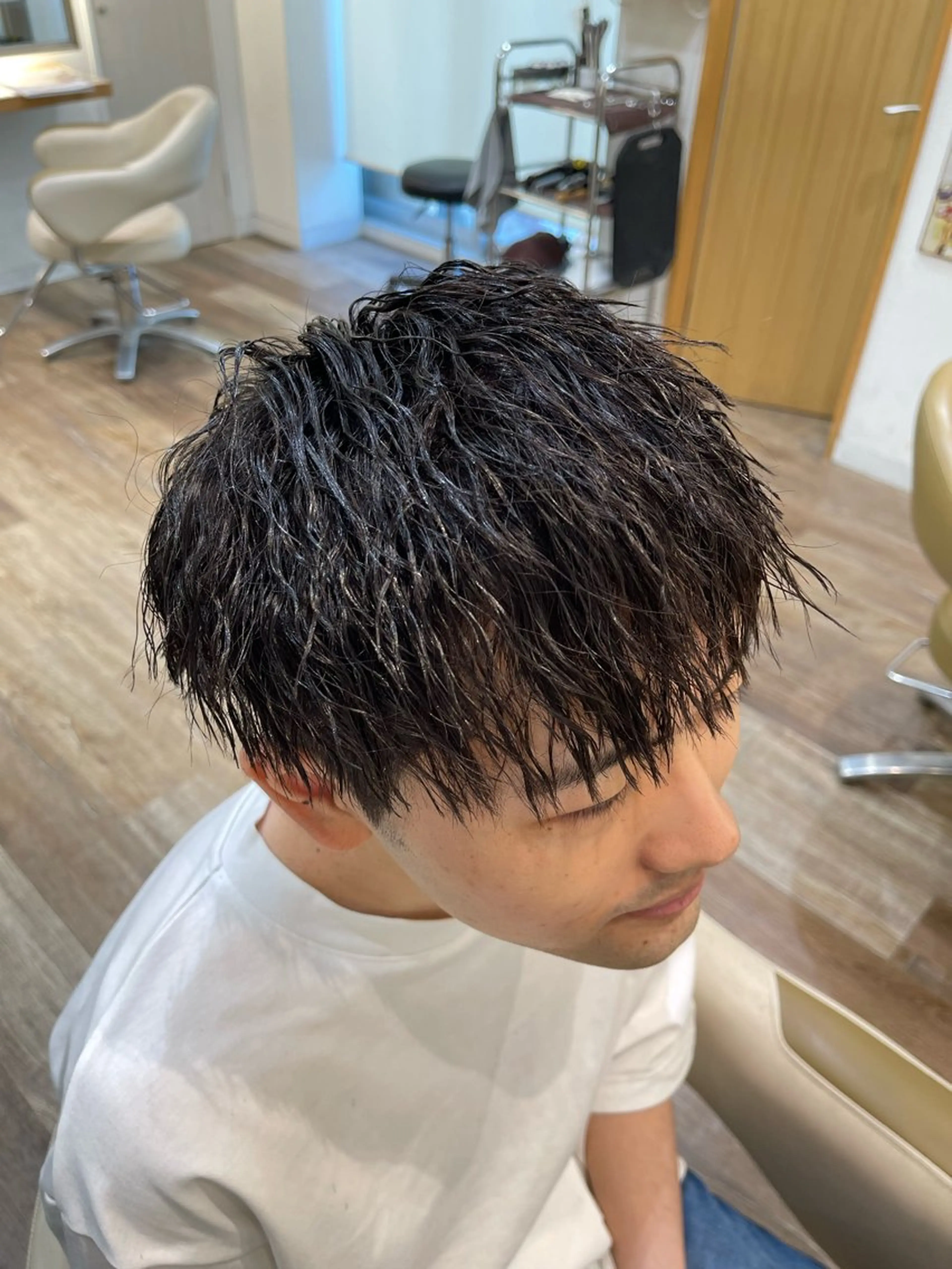 ショート パーマ メンズ カット パーマ メンズパーマ 北原寿樹のヘアスタイル