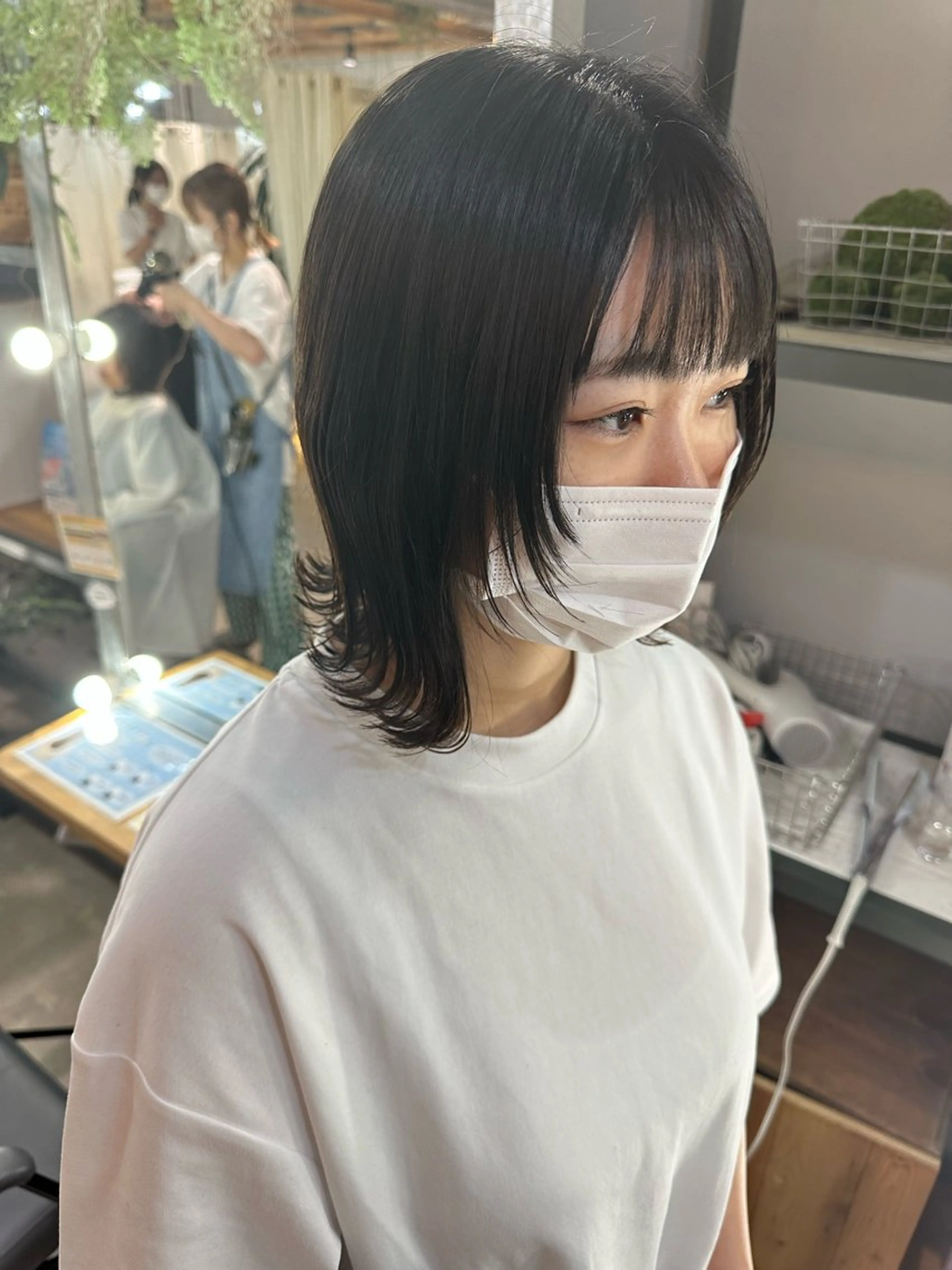 ミディアム ボブ レイヤーカット 溜 一太のヘアスタイル