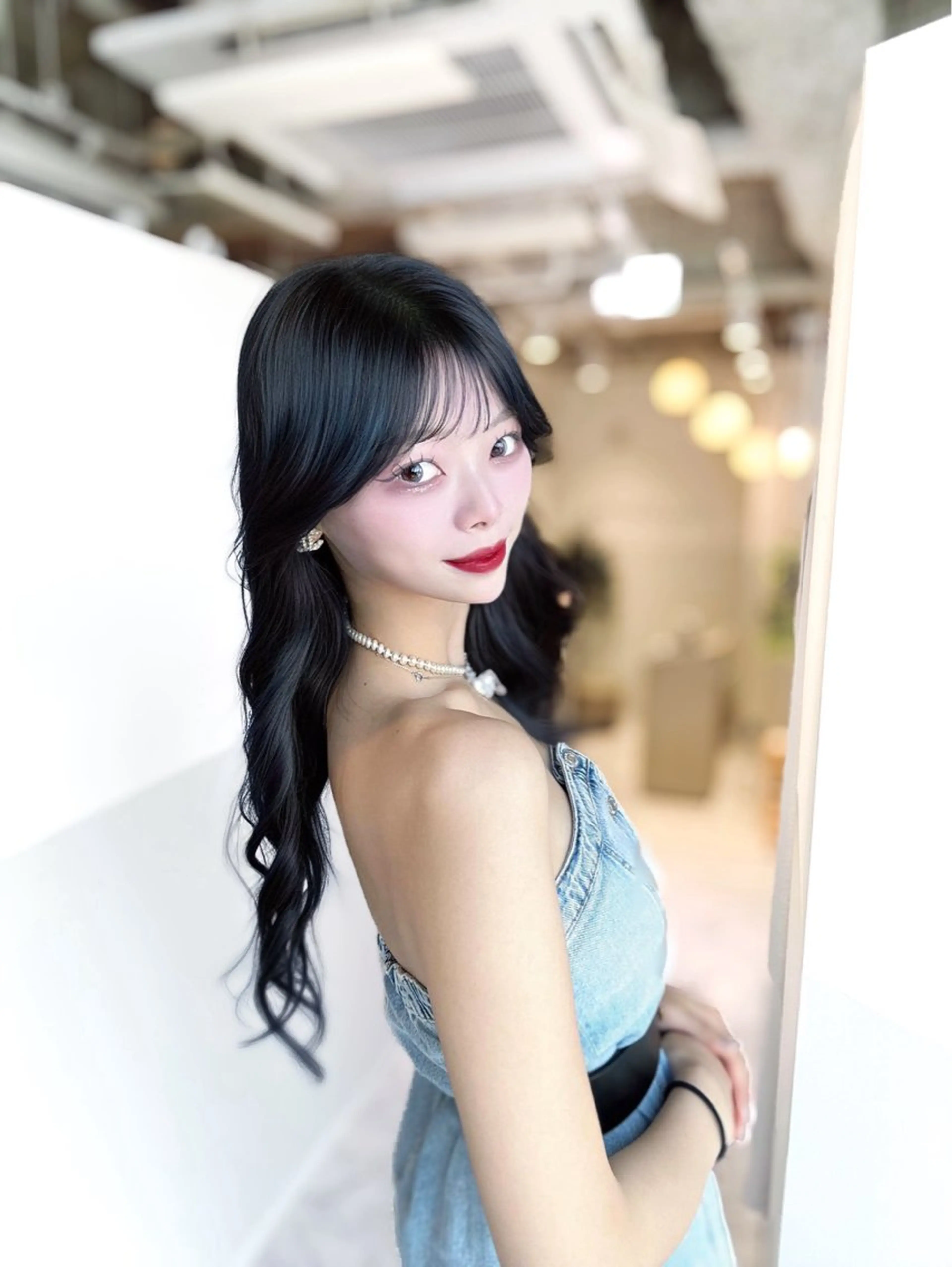 ミディアム カラー カット ヘアカラー トリートメント 顔まわりの神様✨ 透明感カラー藤嶋秀幸のヘアスタイル