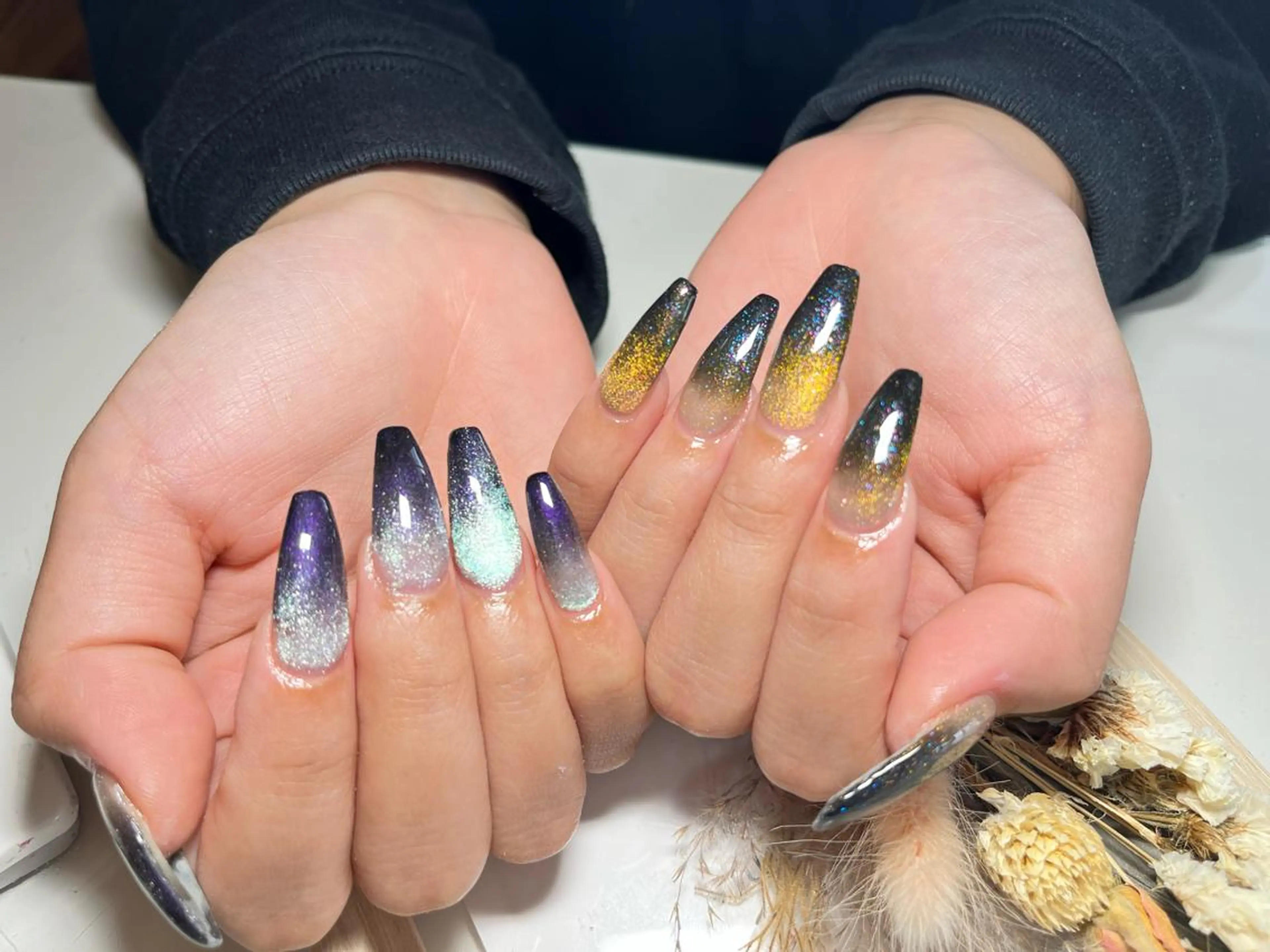 ネイル グラデーション マグネットネイル Nail Salon Caco所属・Nail salon Caco.のネイルデザイン