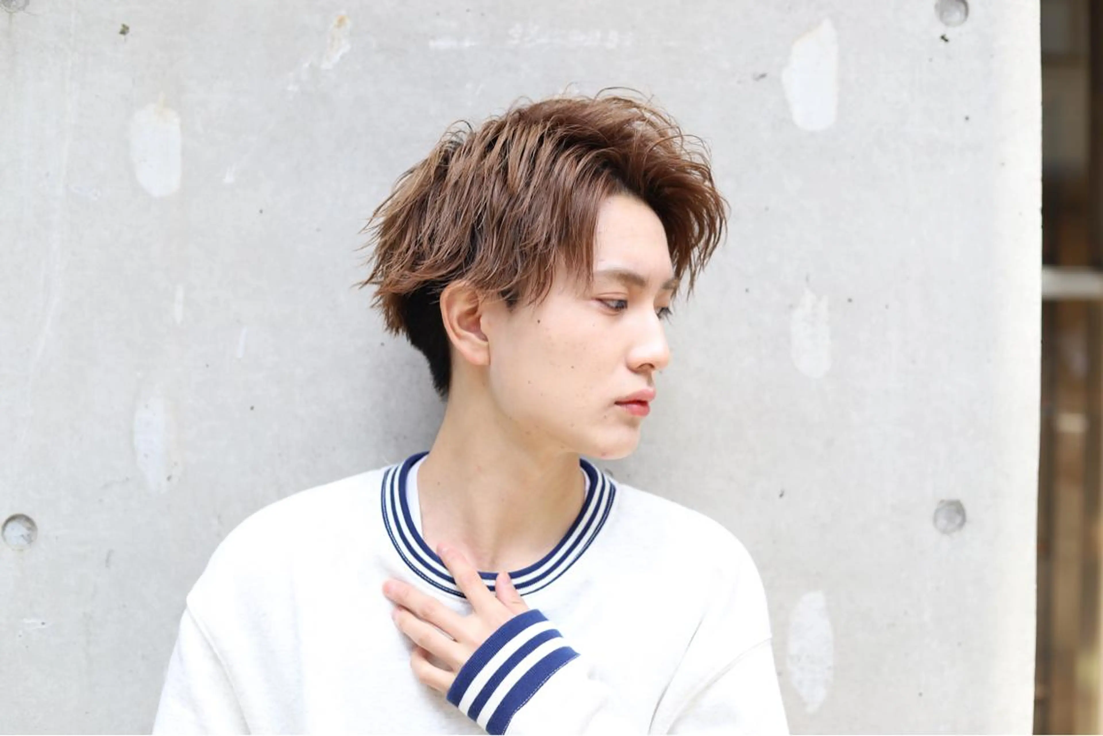 ショート カラー パーマ メンズ QUONHEAL谷町店所属・TAIGA /メンズ美容師のヘアスタイル