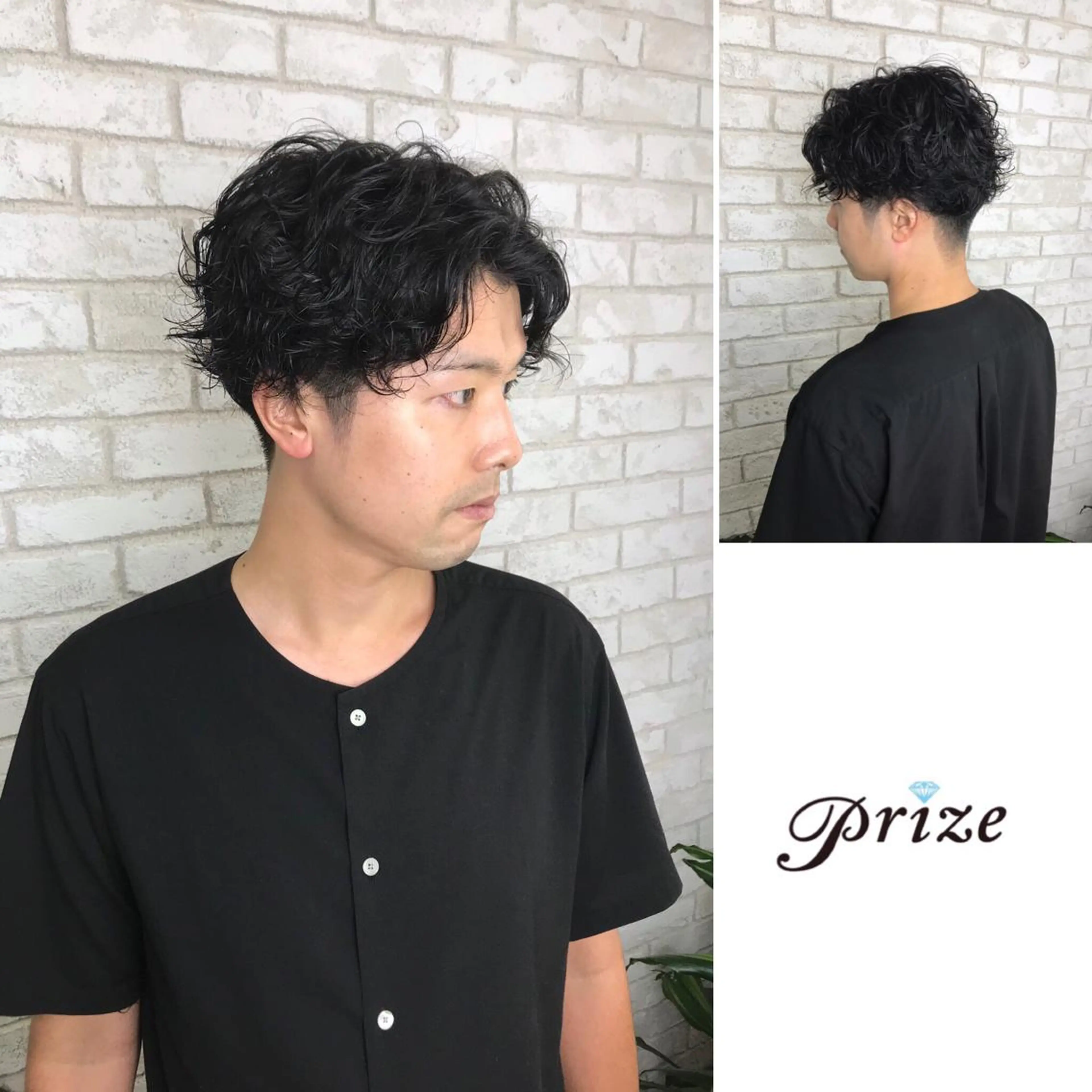 ショート パーマ メンズ カット パーマ メンズサロン IVY 池袋のヘアスタイル