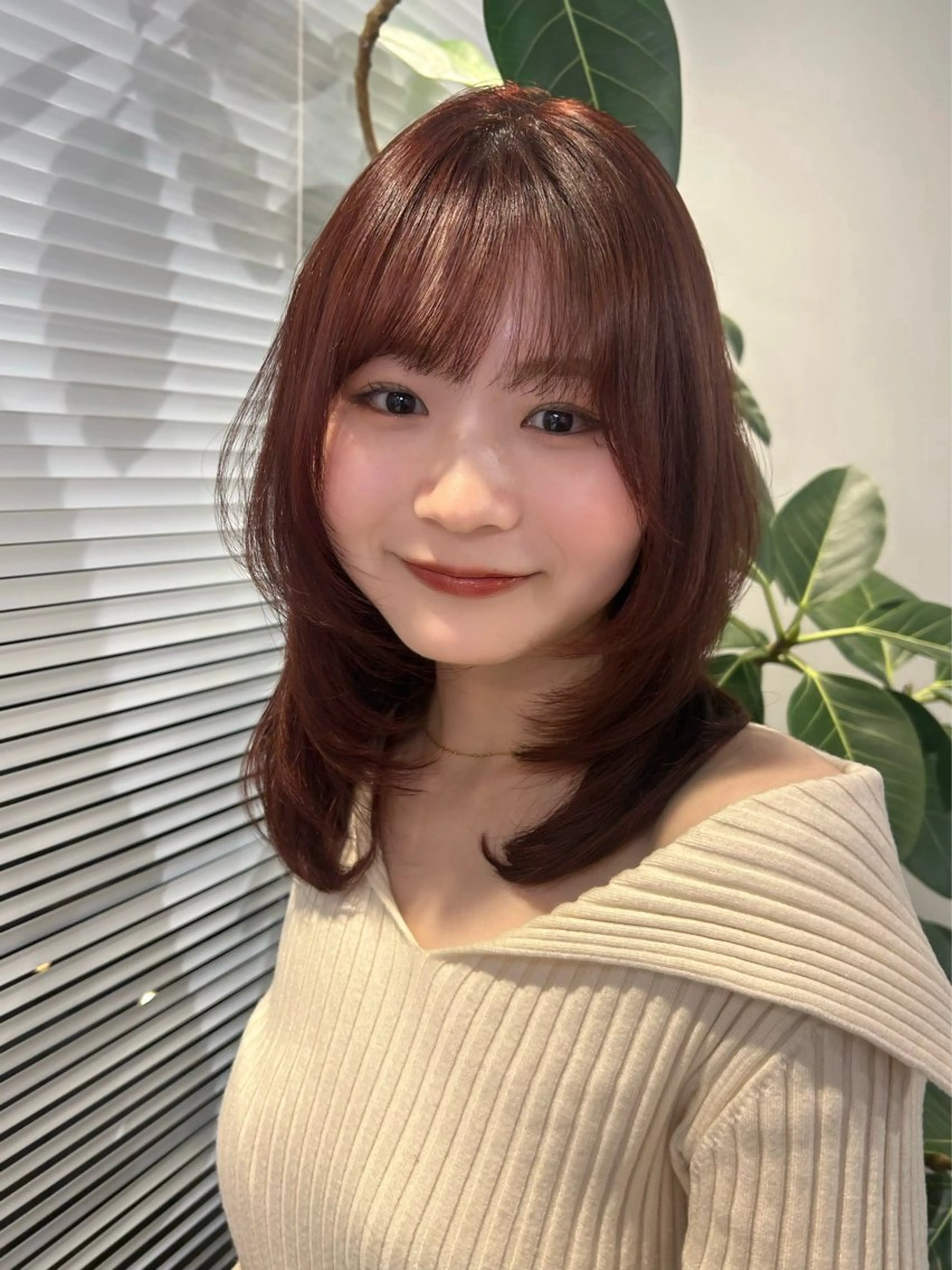 カラー ブラウンカラー オレンジ オレンジブラウン ピンクカラー ヘアカラー 暖色カラー🧡 /ユナのヘアスタイル