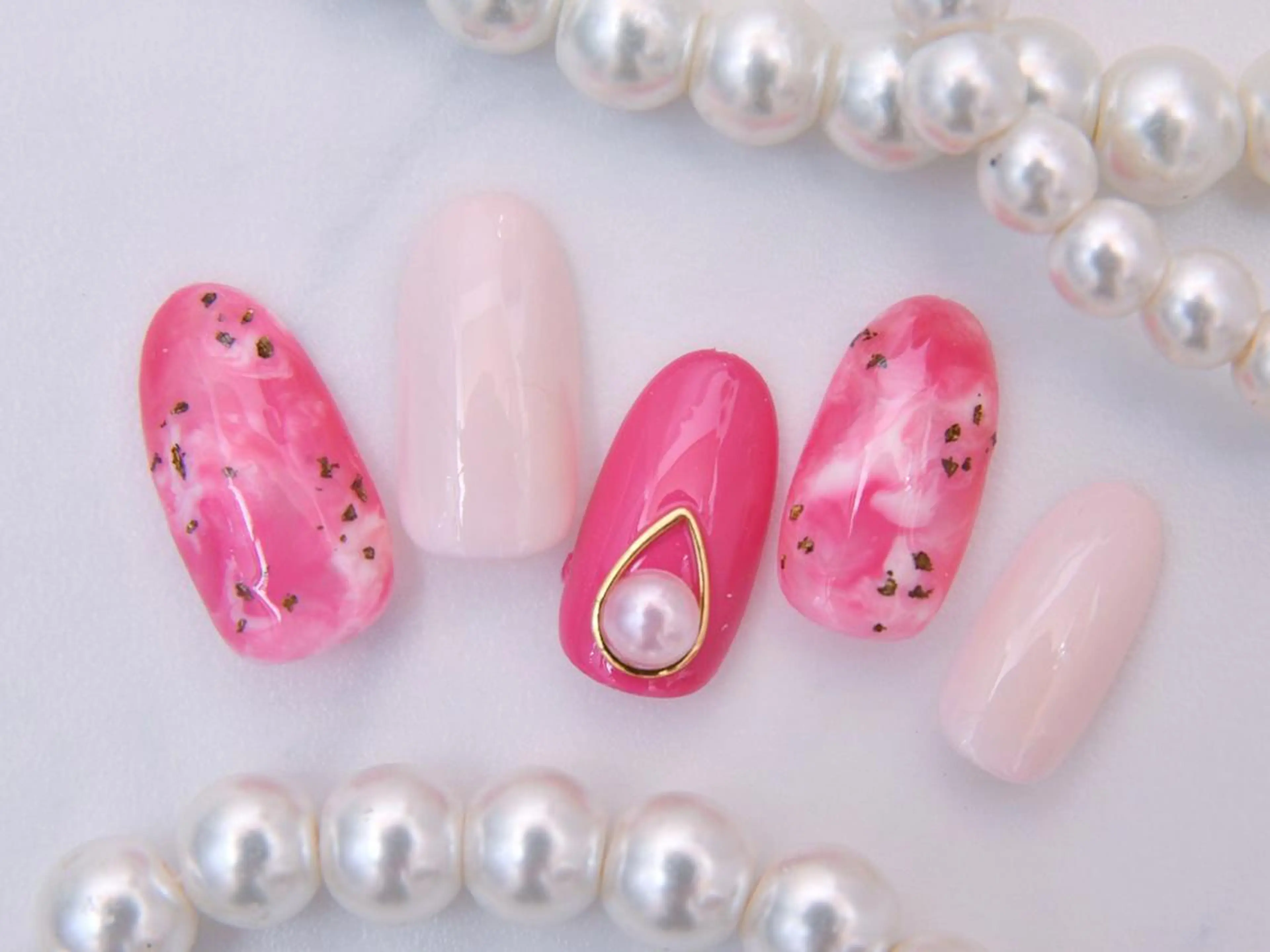 ネイル 桜ネイル 長さ出し フットネイル スカルプネイル 💗🪽Tiary Nail🪽💗のネイルデザイン
