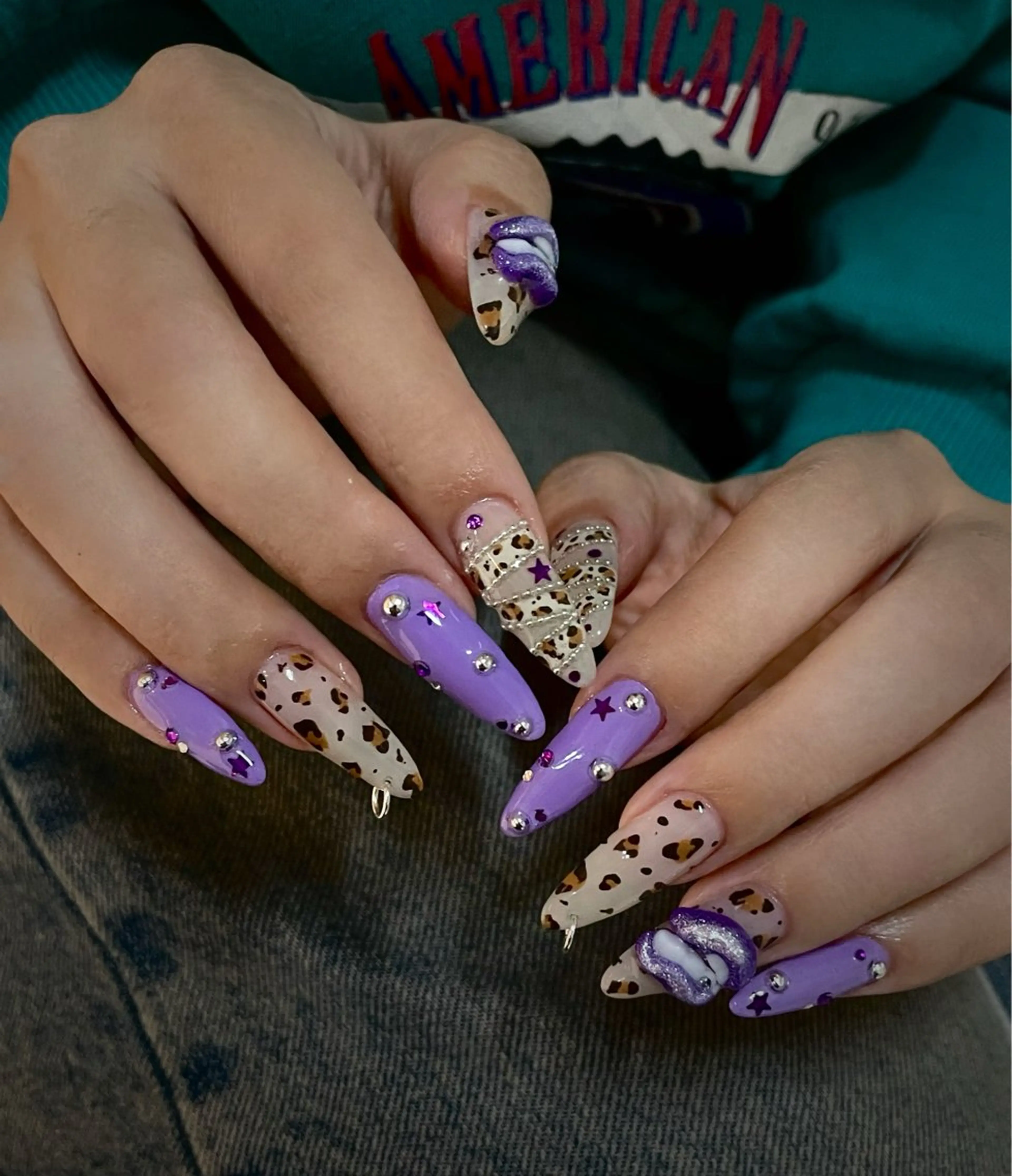 ネイル アニマル柄 ハンドネイル SoLuna 【ソルナ】のネイルデザイン