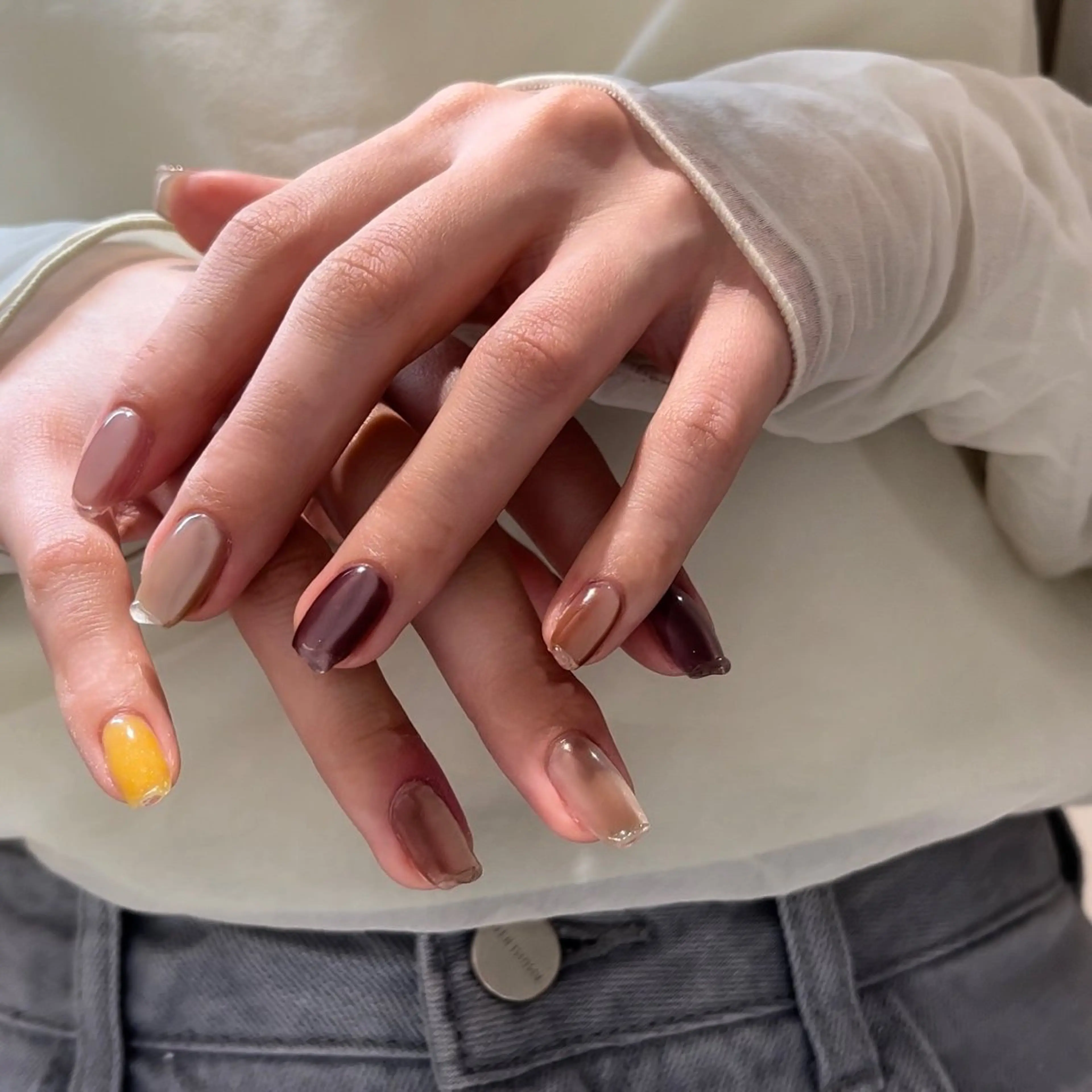 ネイル ハンドネイル nail&care salon soa所属・soa/美容液ケアで 自爪を育てるネイルのネイルデザイン