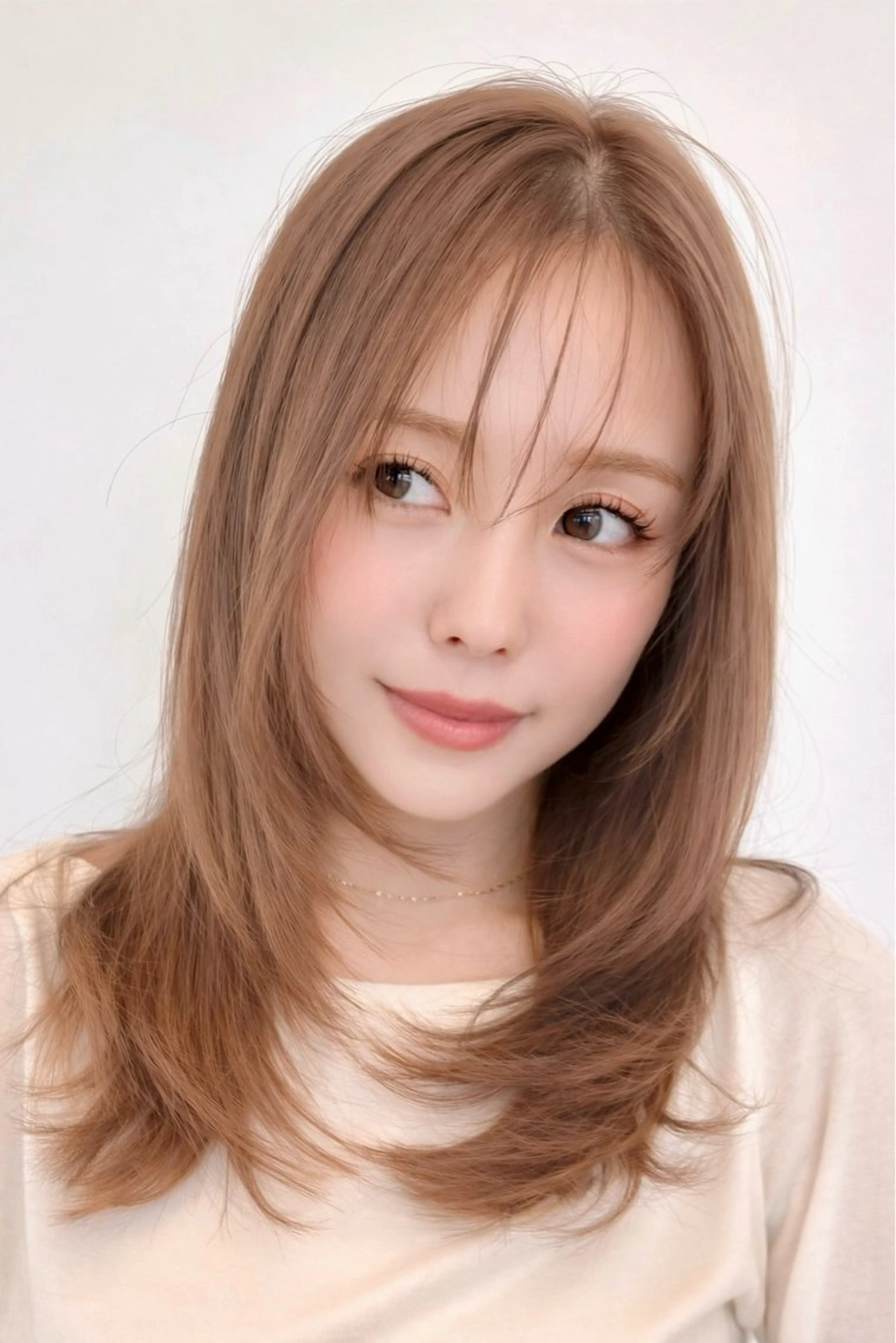 ミディアム カット ヘアカラー トリートメント 🫧美髪カラー🫧艶 カラー🫧北堀江坂本のヘアスタイル