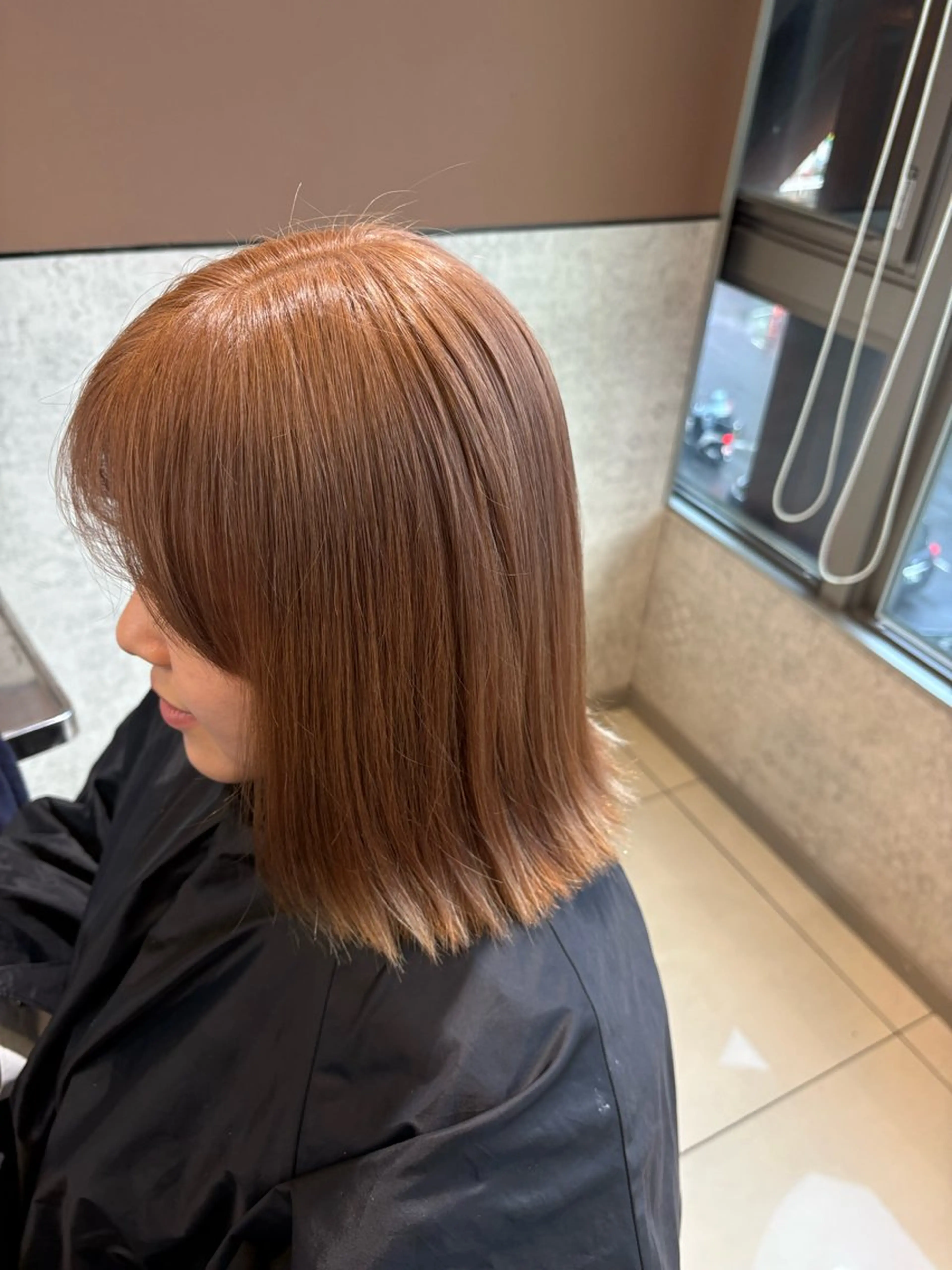 ミディアム カラー ブリーチ フェザーパーマ/ ダブルカラー/藤田のヘアスタイル