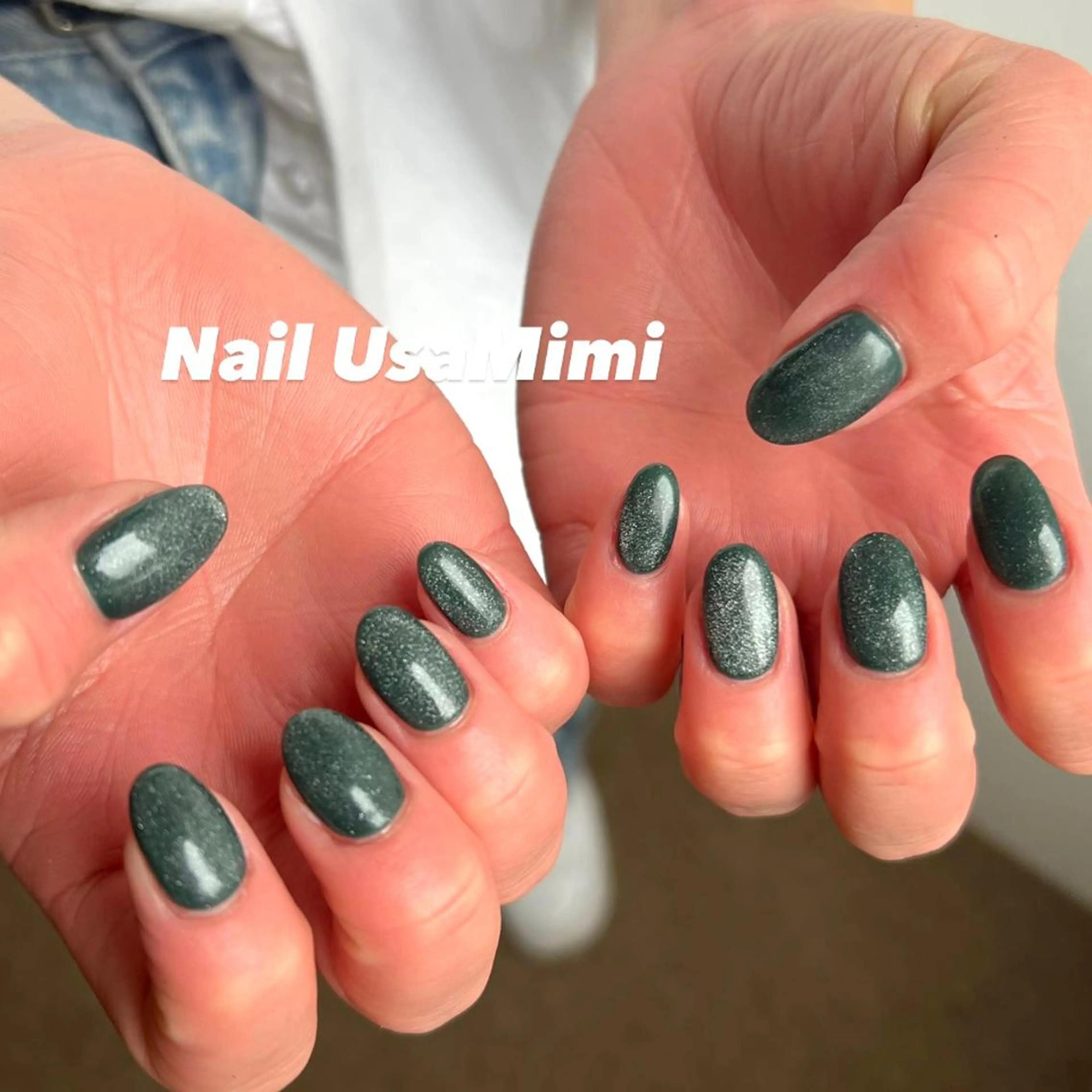 ネイル フットネイル ジェルネイル キラキラネイル マグネットネイル 持ち込み 本町ネイルNail UsaMimiのネイルデザイン