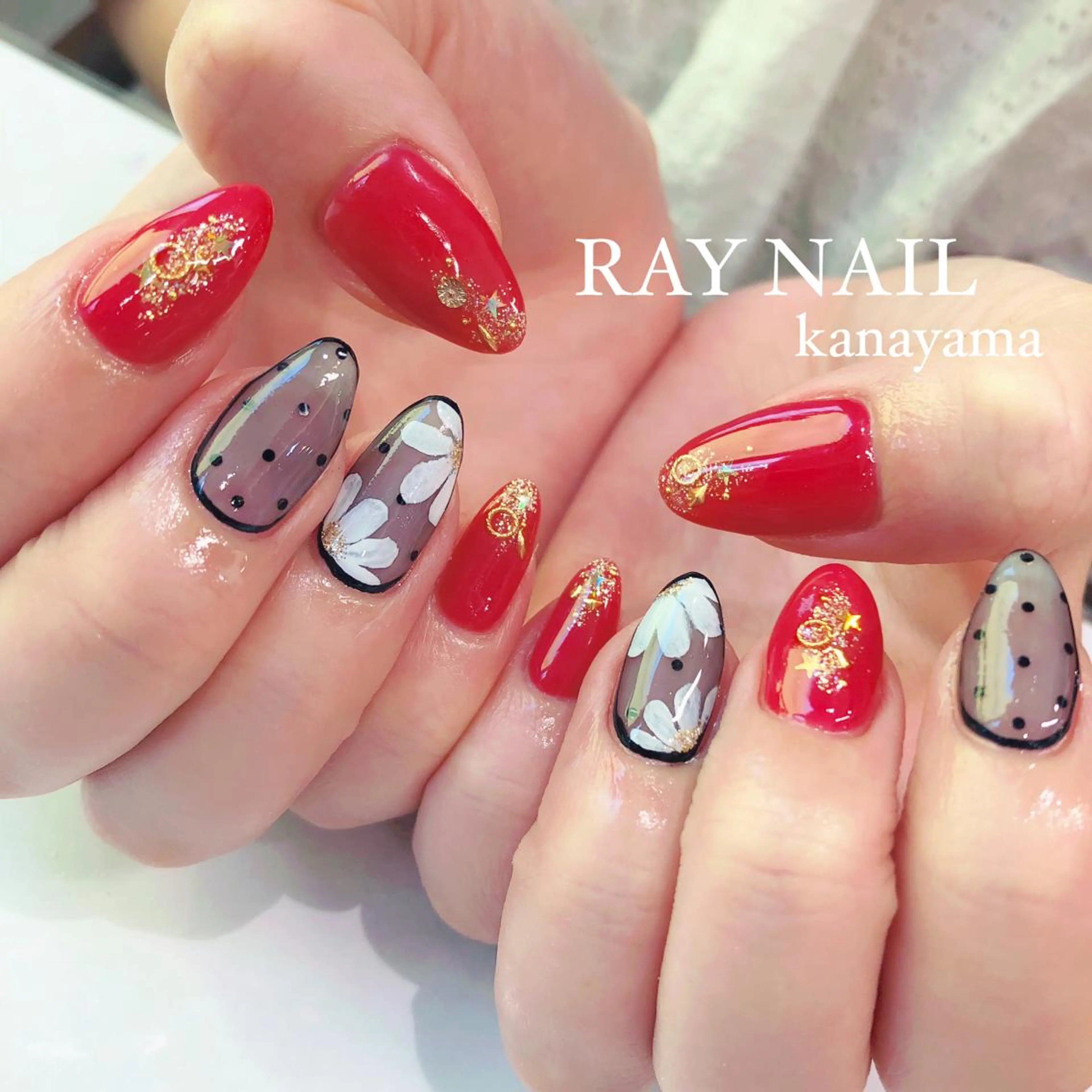 ネイル フラワーネイル Arowa 伊田のネイルデザイン