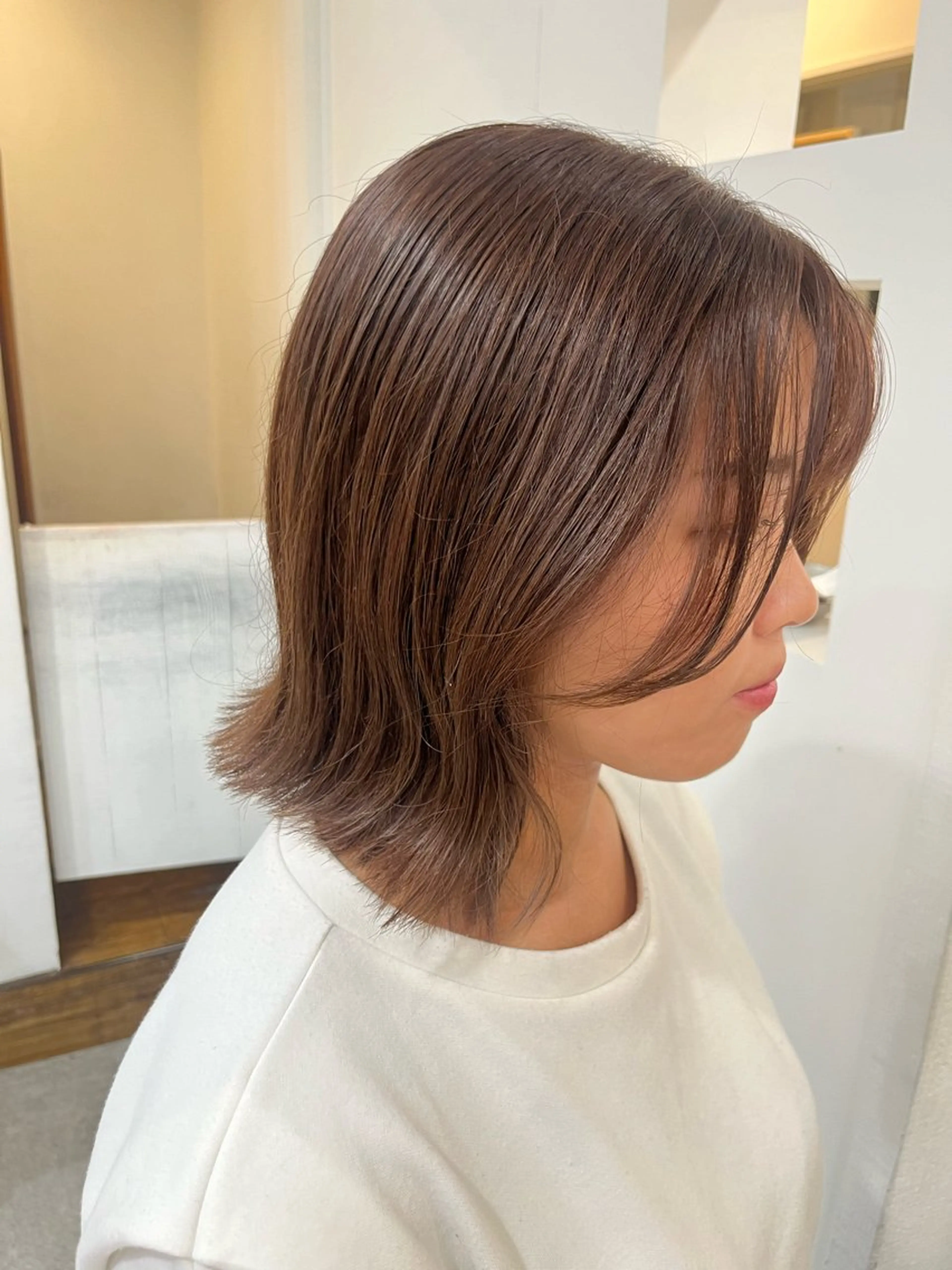 ミディアム ヘアカラー トリートメント 無料カットモデル‪✨ ✂️Nanami🌷のヘアスタイル