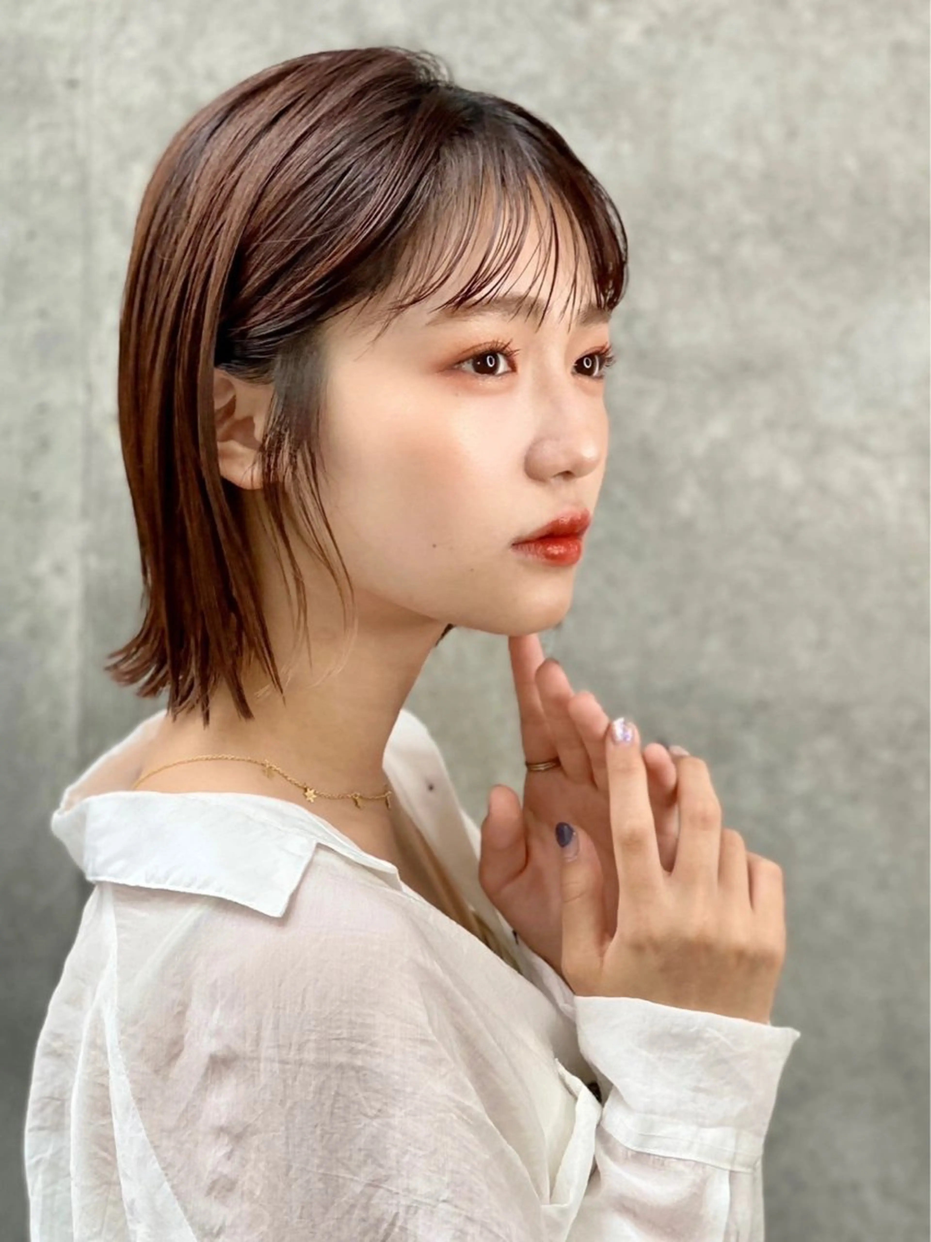 ミディアム アッシュ ヘアカラー トリートメント 🫧岡野/透明感🍃 /髪質改善🫧のヘアスタイル