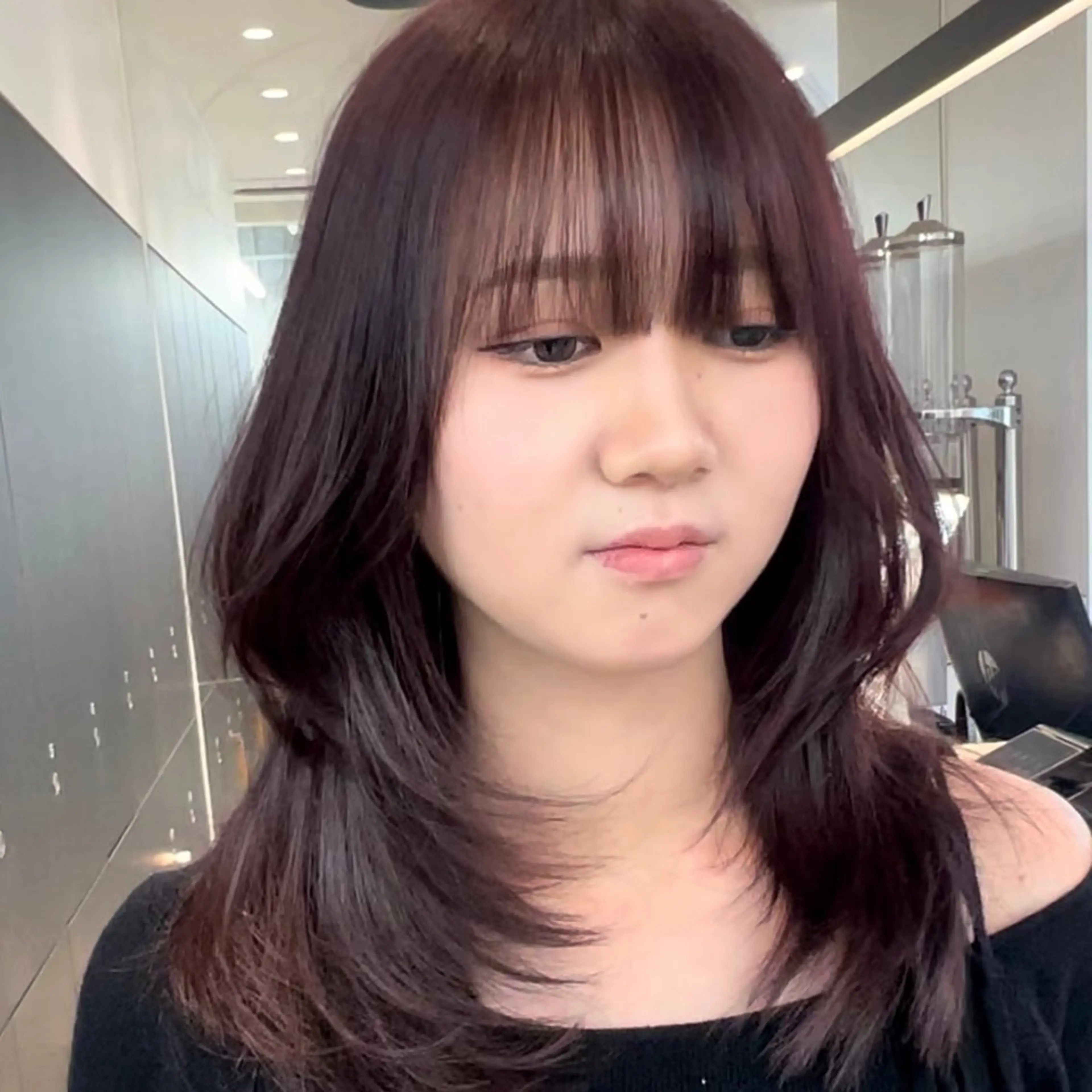 ミディアム ハッシュカット 髪質改善 韓国風ヘア レイヤーカット 縮毛矯正 カット 縮毛矯正 トリートメント メンズ/韓国レイヤー /縮毛矯正/📍爽太のヘアスタイル