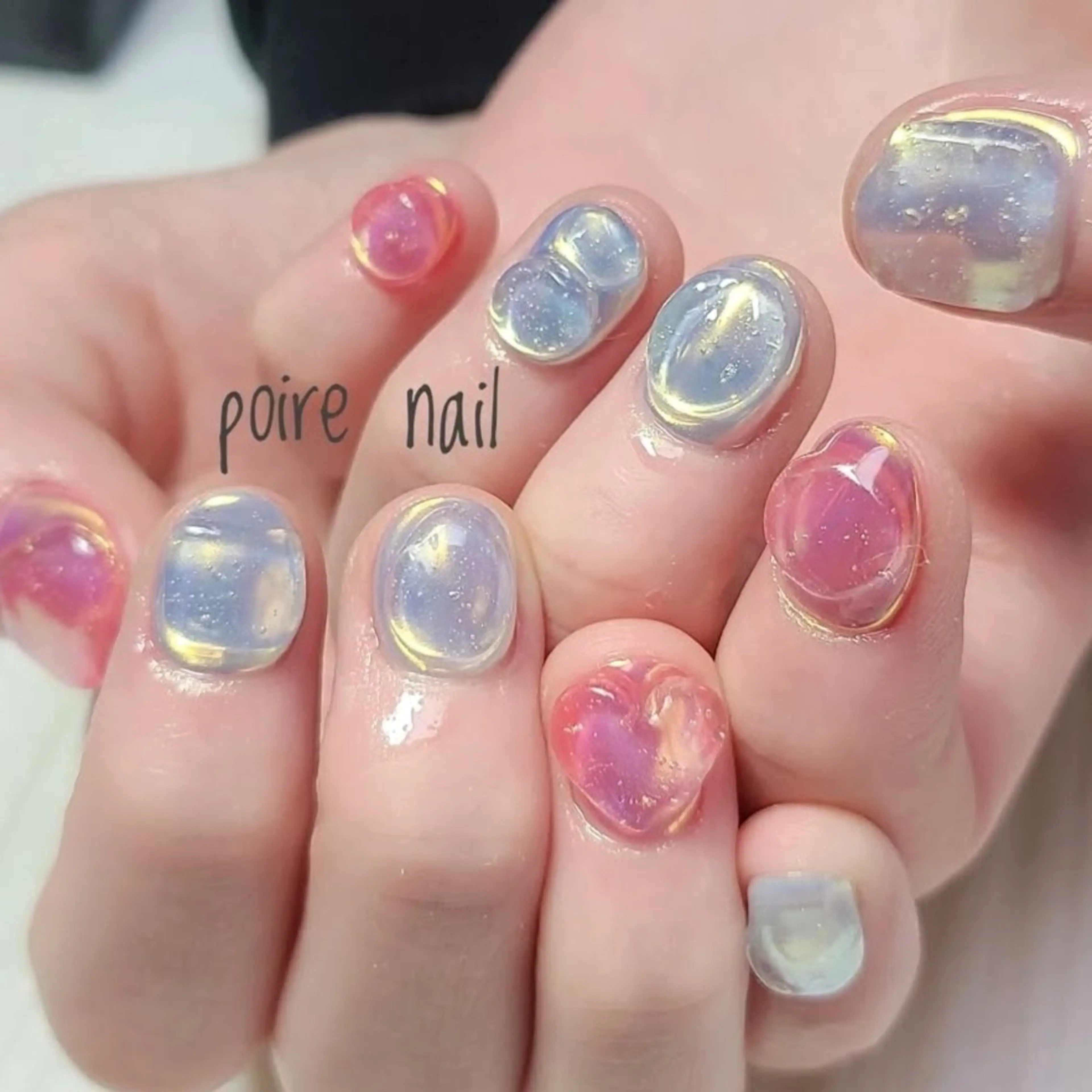 ネイル ラメ(グリッター) ポワールネイル ともみのネイルデザイン