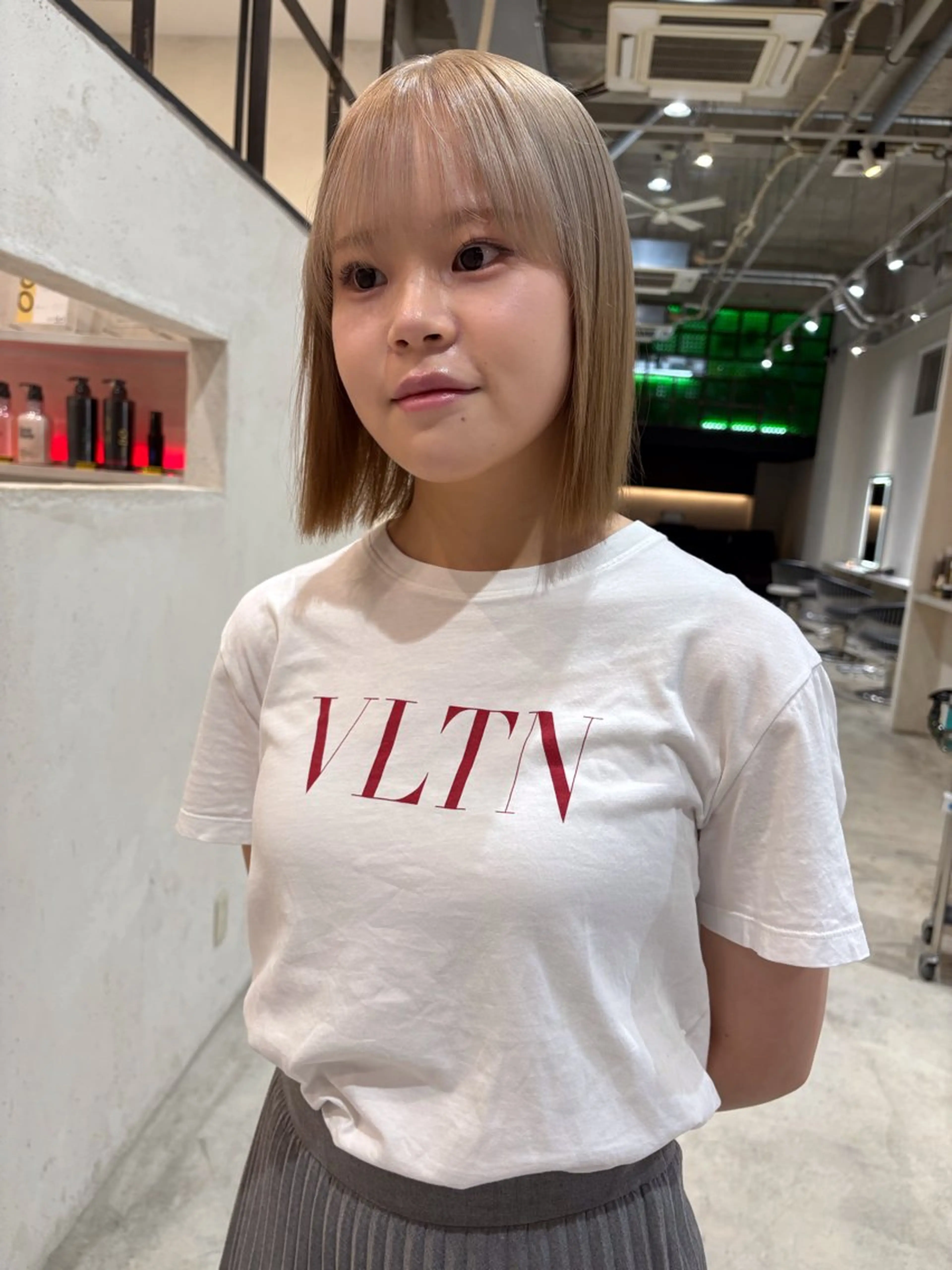 ミディアム カット ヘアカラー トリートメント 名古屋/落ちる黒 黒染め落としのヘアスタイル