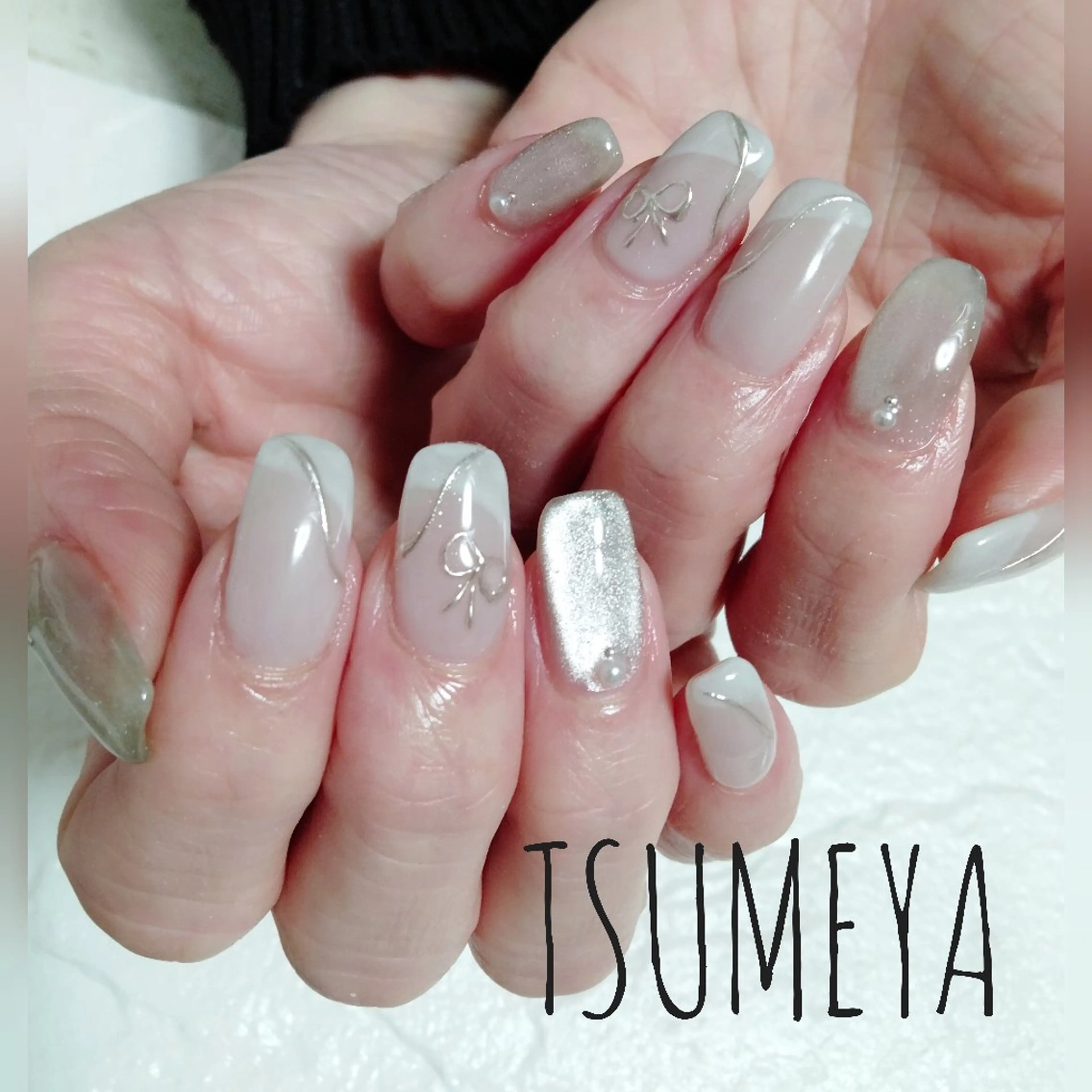 ネイル 入学式 卒業式 ハンドネイル _TSUMEYA _のネイルデザイン