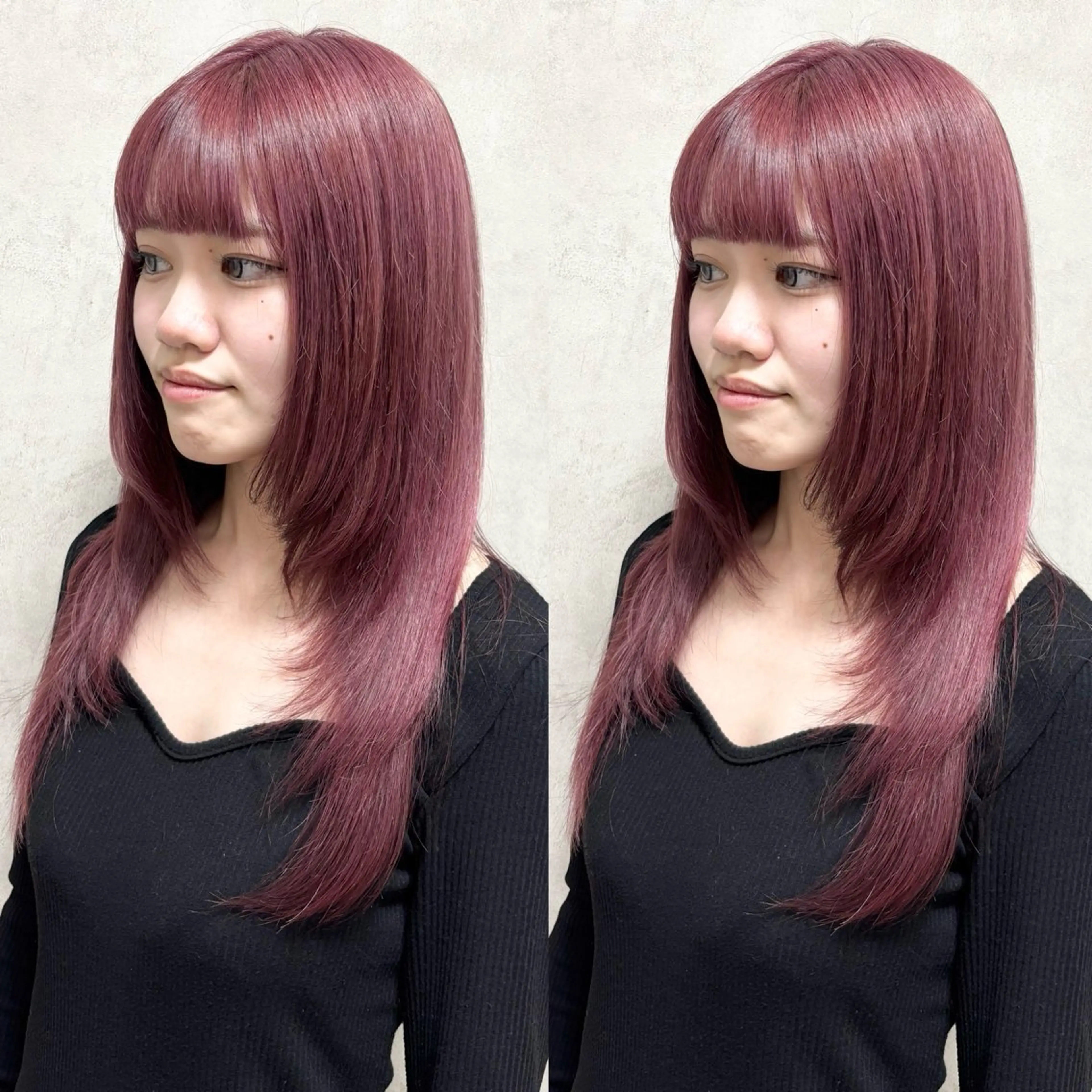 ロング カラー ブリーチ ラベンダーカラー ピンクカラー ピンクラベンダー ヘアカラー 💎色落ち綺麗に白肌 ラベンダー💎りんのヘアスタイル