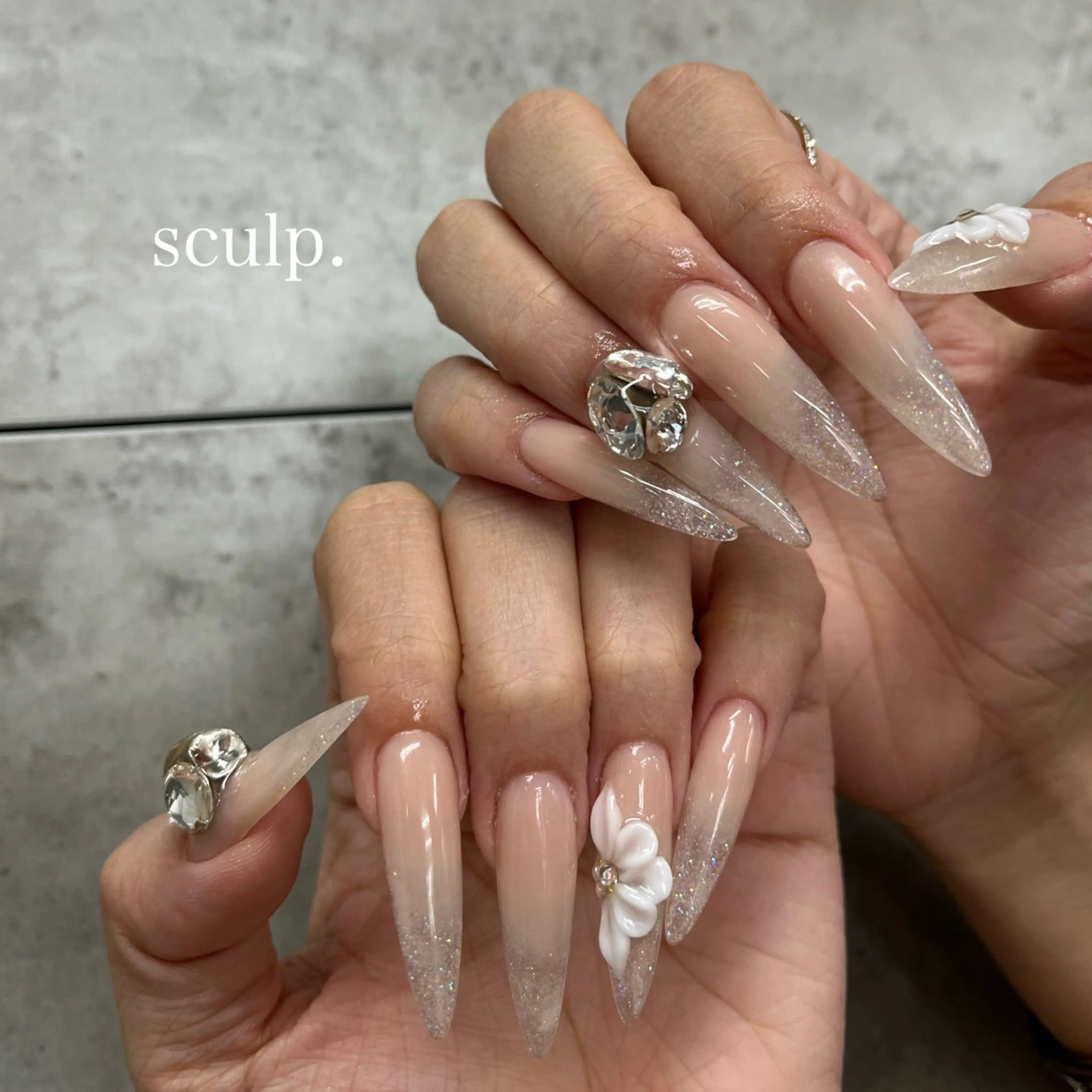 ネイル スカルプネイル ハンドネイル tener 🧋yume🧋のネイルデザイン