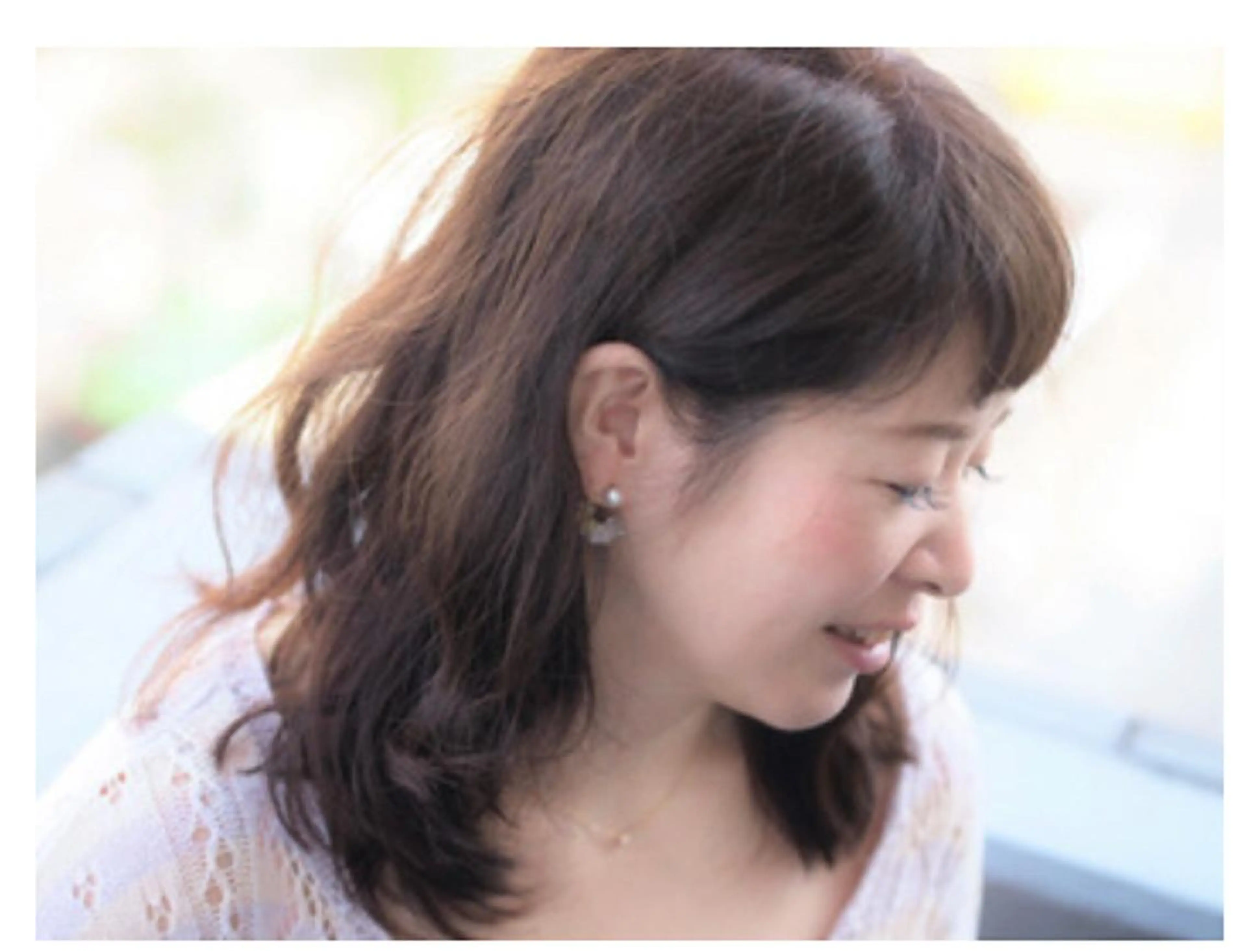 ミディアム カラー パーマ ミディアムパーマ BLANCfIL-ブランフィル-所属・ササキ トモコのヘアスタイル