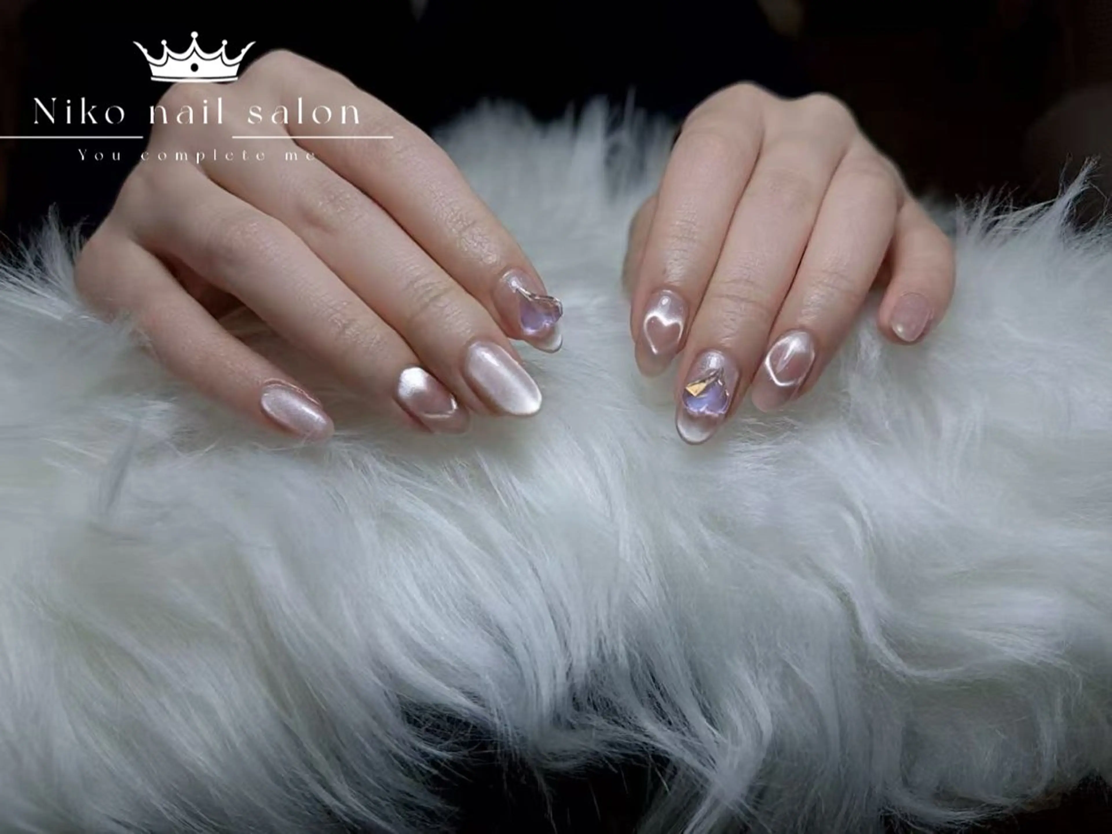 ネイル チークネイル フットネイル フレンチネイル ジェルネイル ガラスフレンチ 柚子 Nikoのネイルデザイン