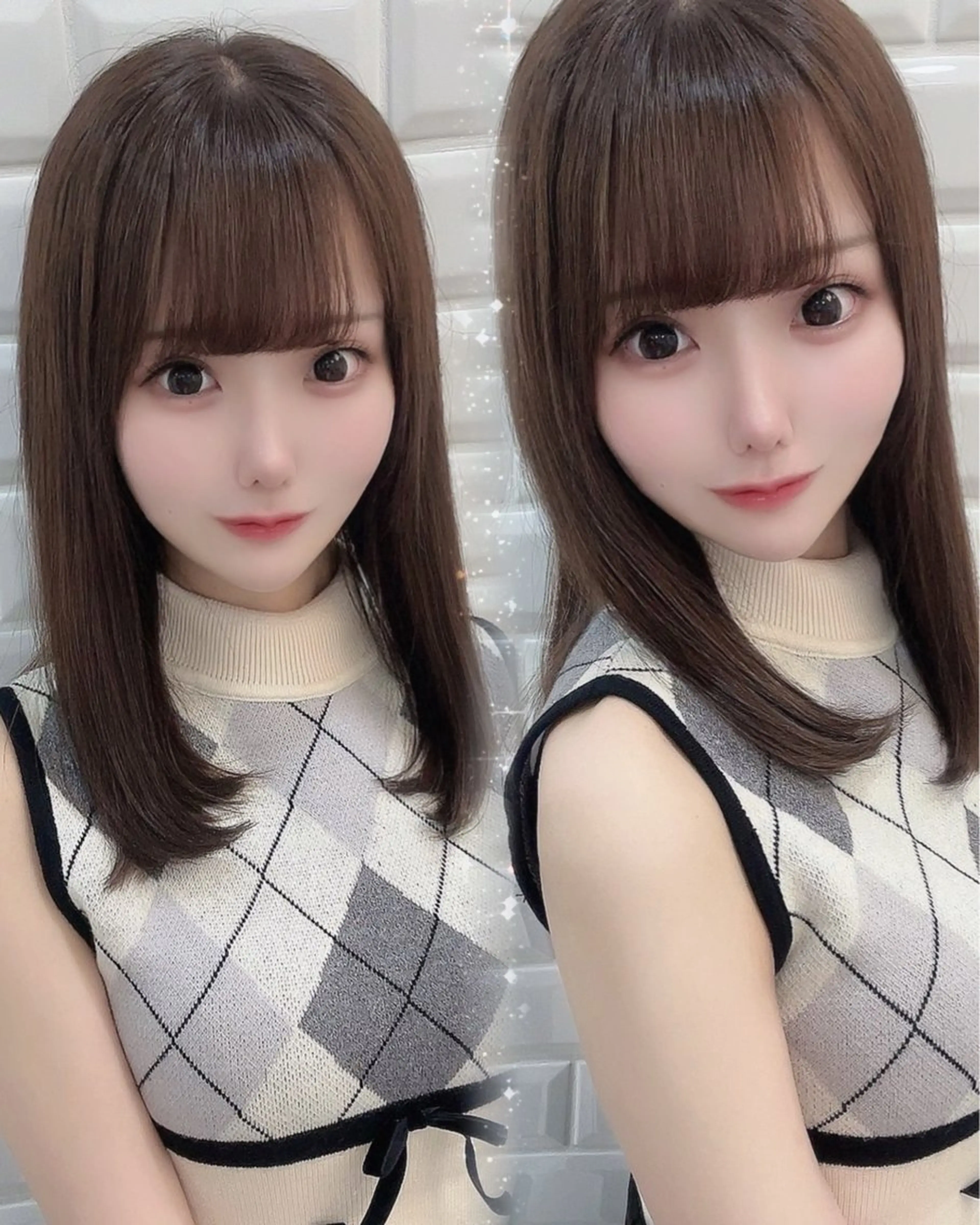 セミロング 💎りあん/大須/栄 ブリーチなしWカラーのヘアスタイル