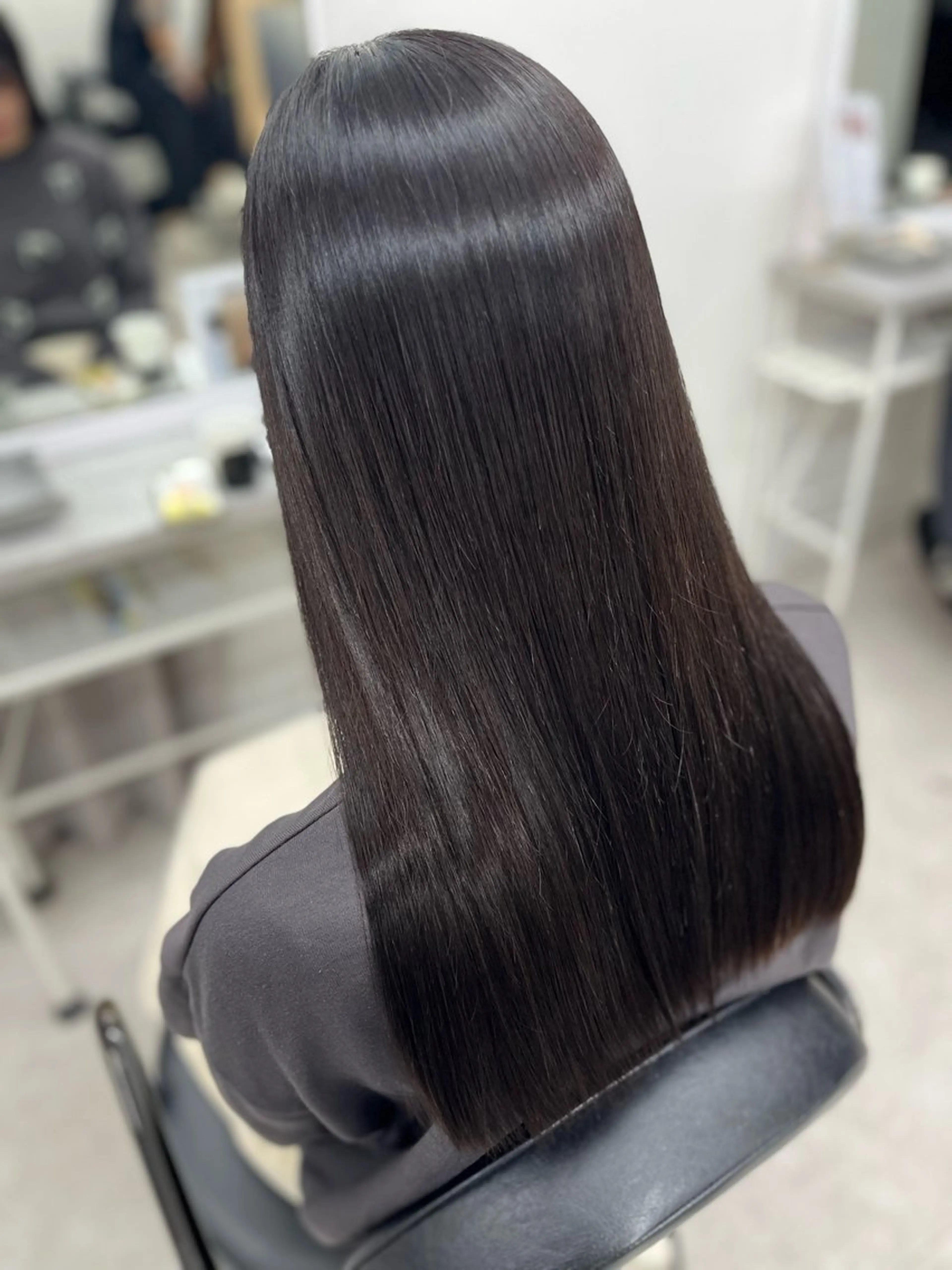 ロング カラー ブラウンカラー バイオレットカラー バイオレットブラウン カット ヘアカラー トリートメント 🫧ぷる艶カラー🫧 Yuubi🦩のヘアスタイル
