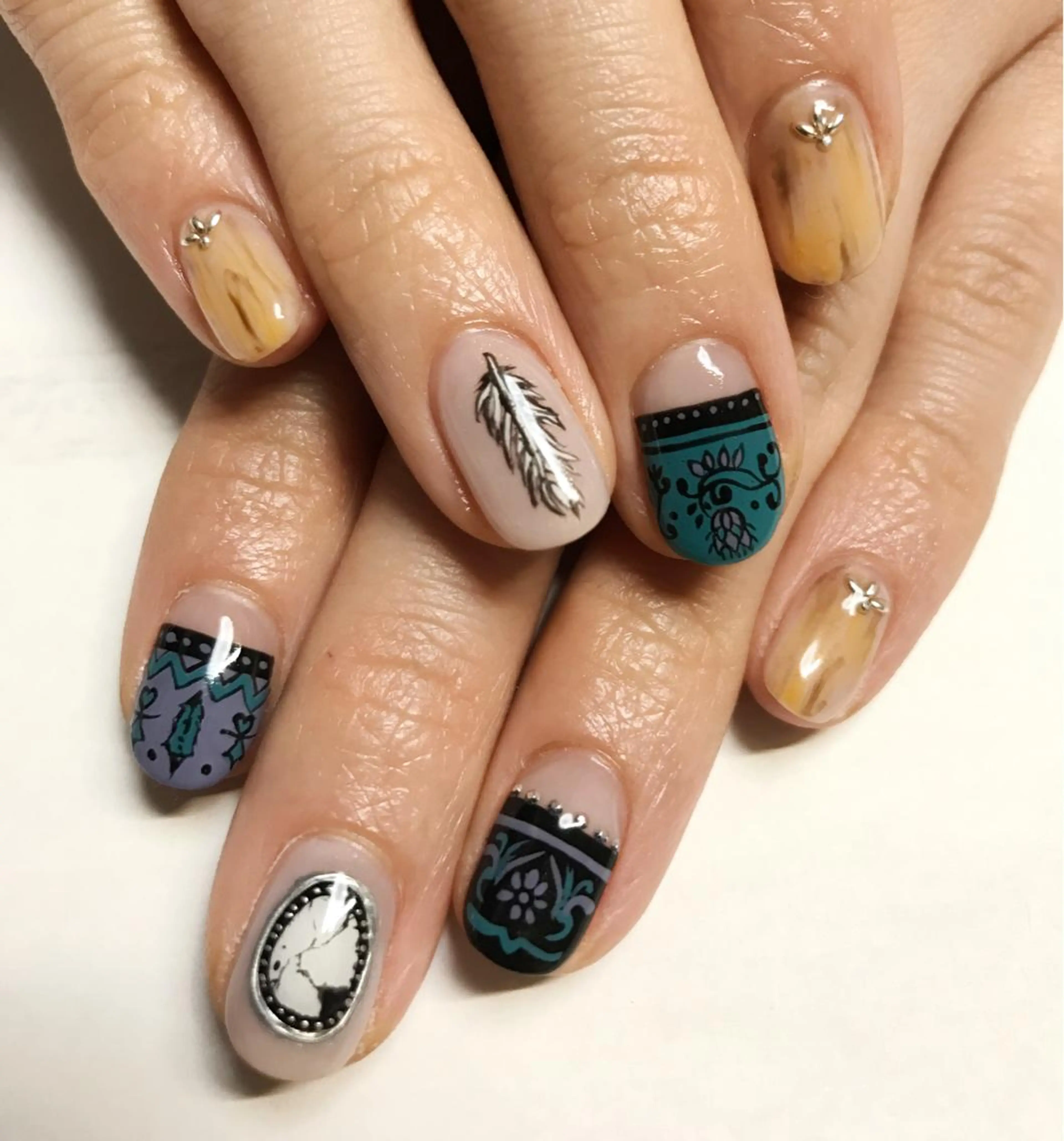 ネイル アートネイル nail salon en familleのネイルデザイン