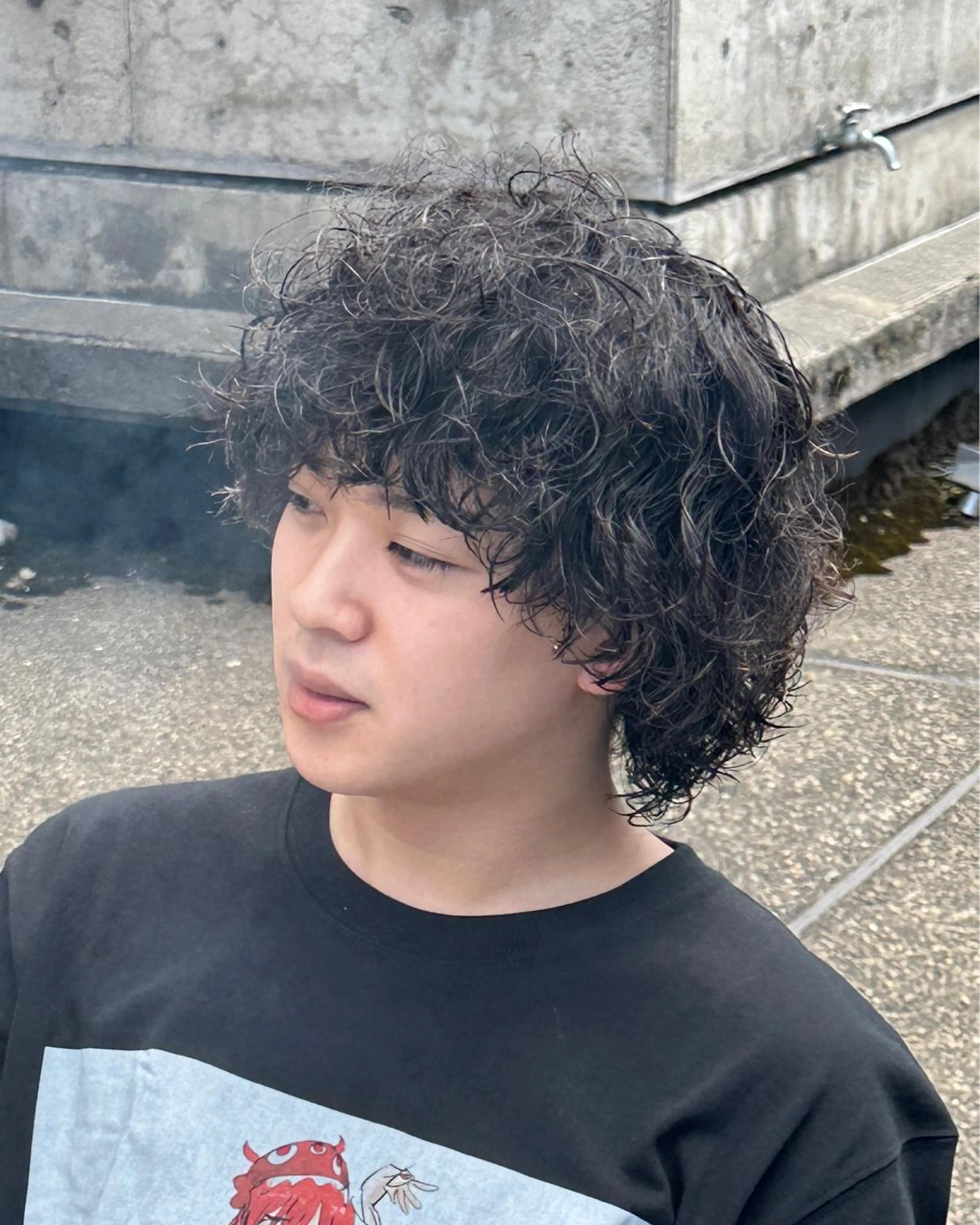 ショート パーマ メンズ 金沢メンズサロン anciel金山慎吾のヘアスタイル