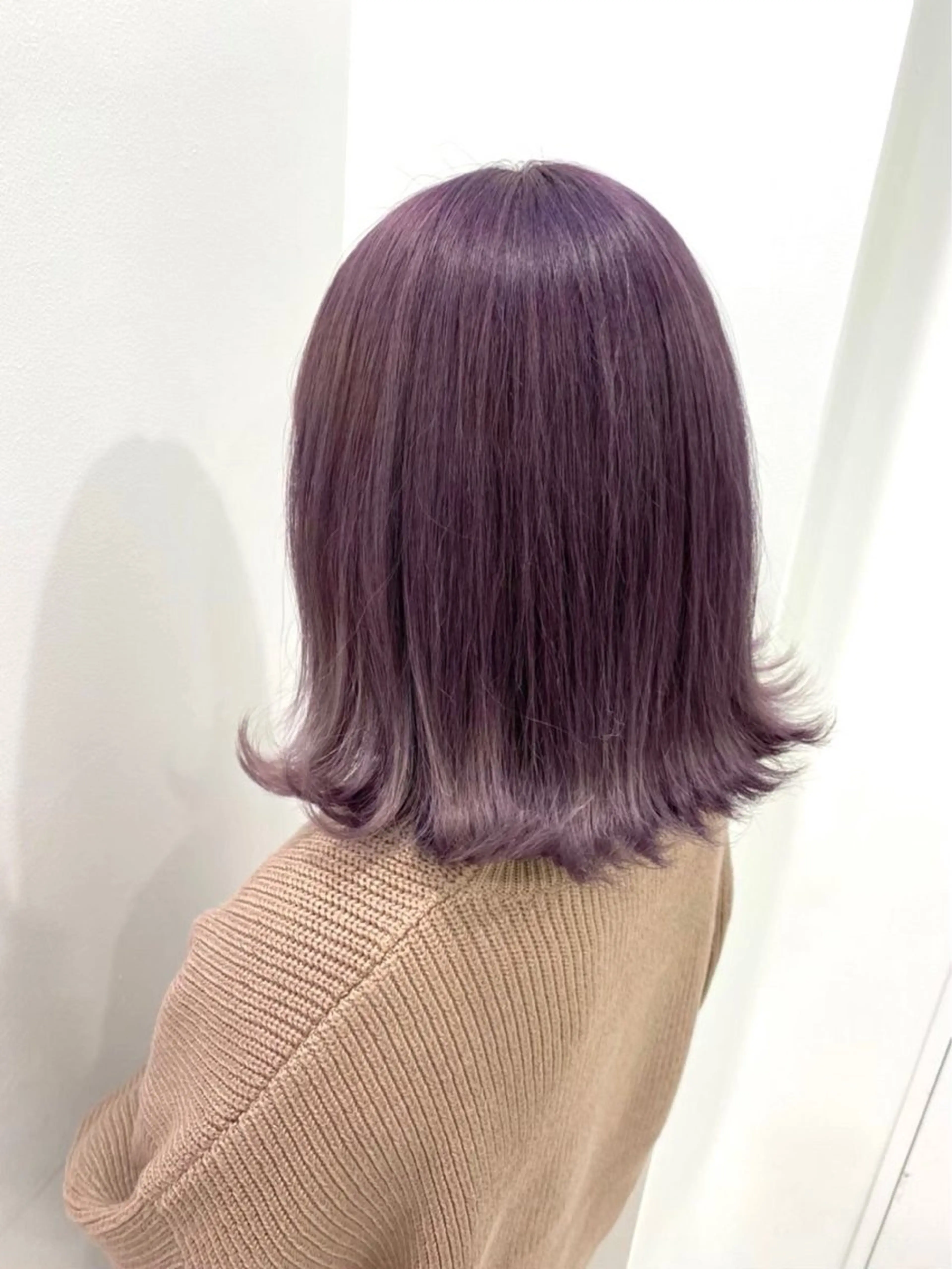 ミディアム カラー ラベンダーカラー ヘアカラー トリートメント ナチュラルベージュ 🧸yuuna🧋のヘアスタイル