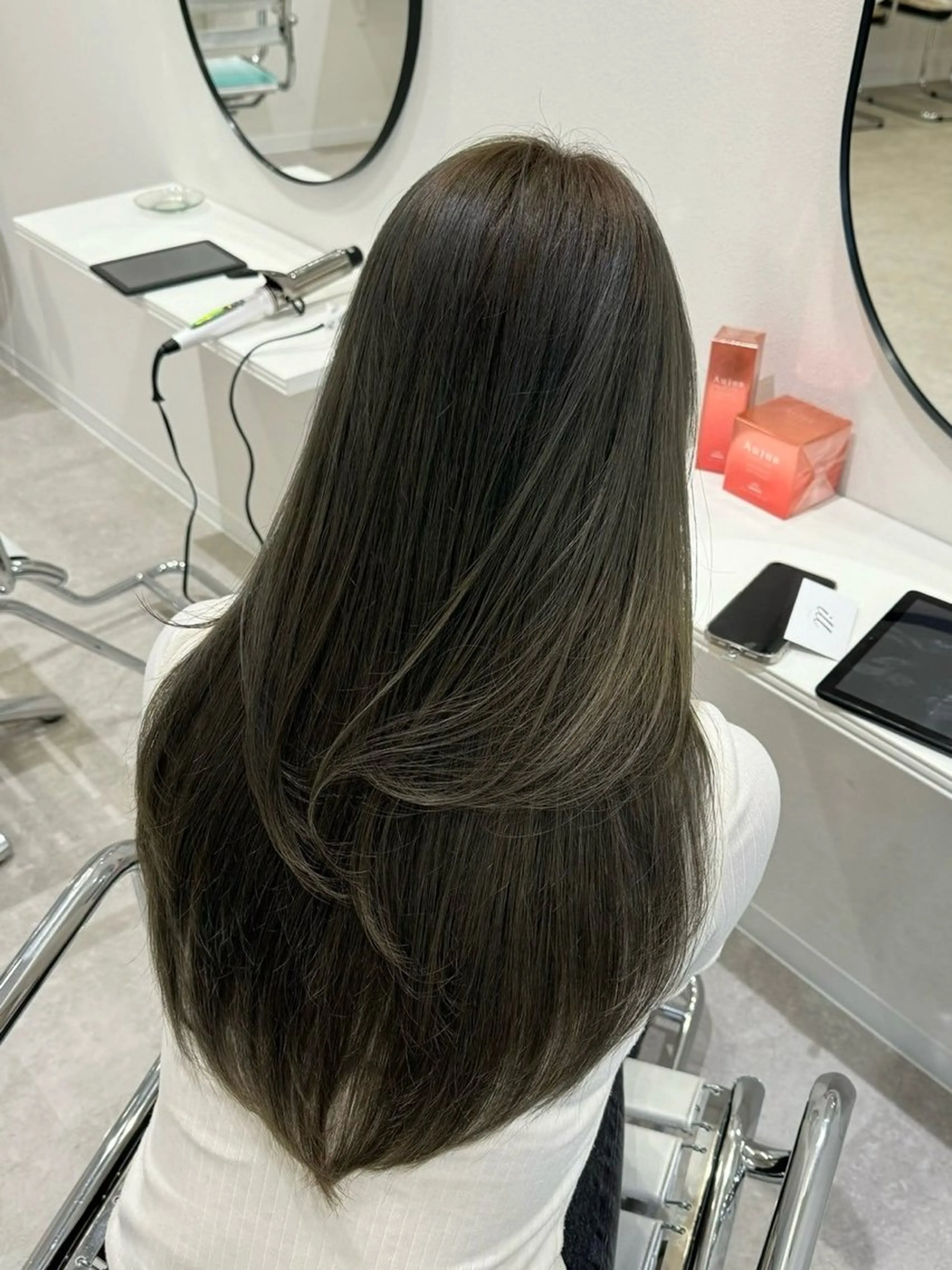 ロング レイヤーカット カット ヘアカラー トリートメント レイヤー/ハッシュ 渋谷/サッタのヘアスタイル