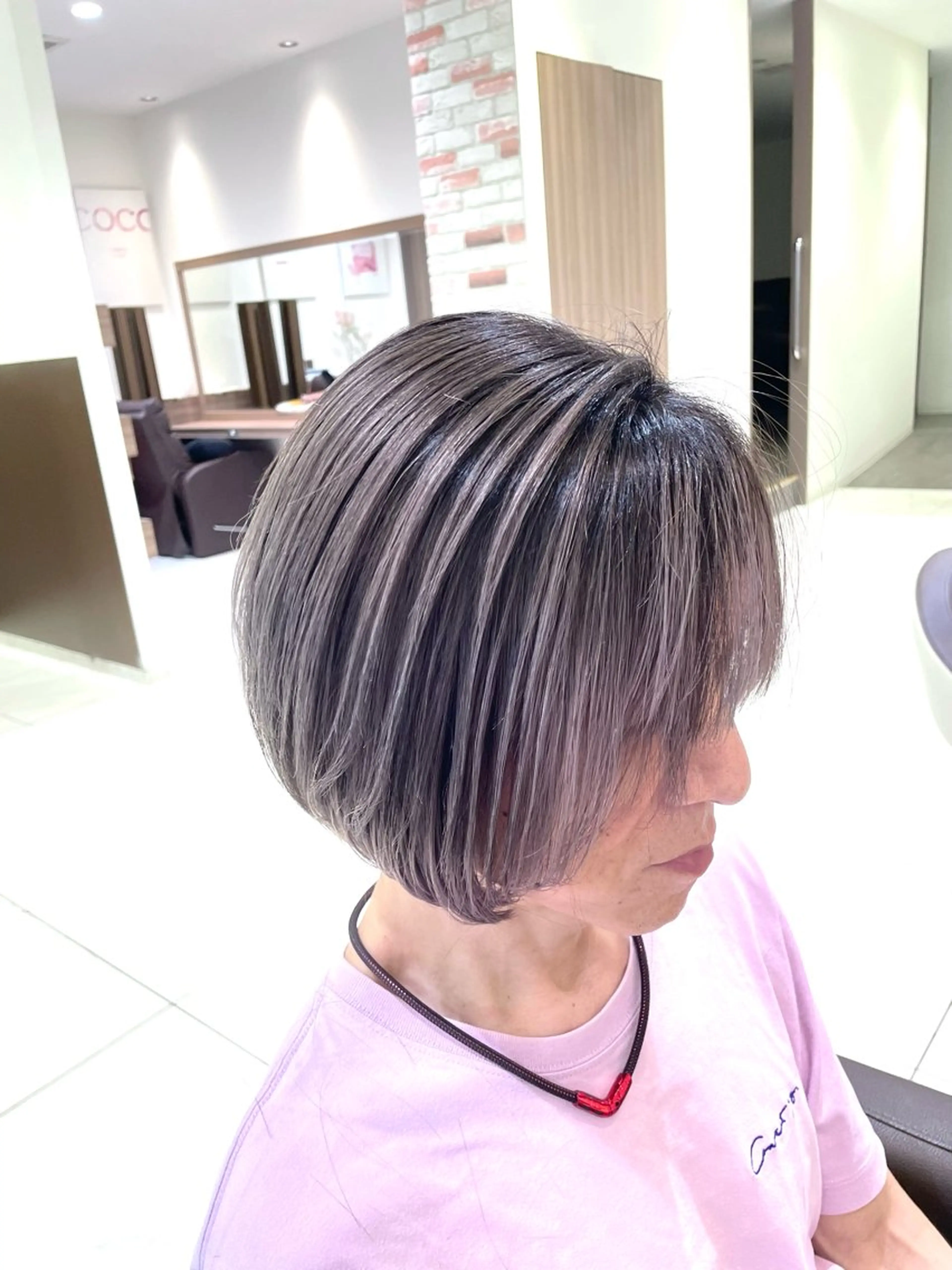 ショート カラー カット ヘアカラー トリートメント 菊池 遼/透明感 /韓国レイヤー/艶感のヘアスタイル