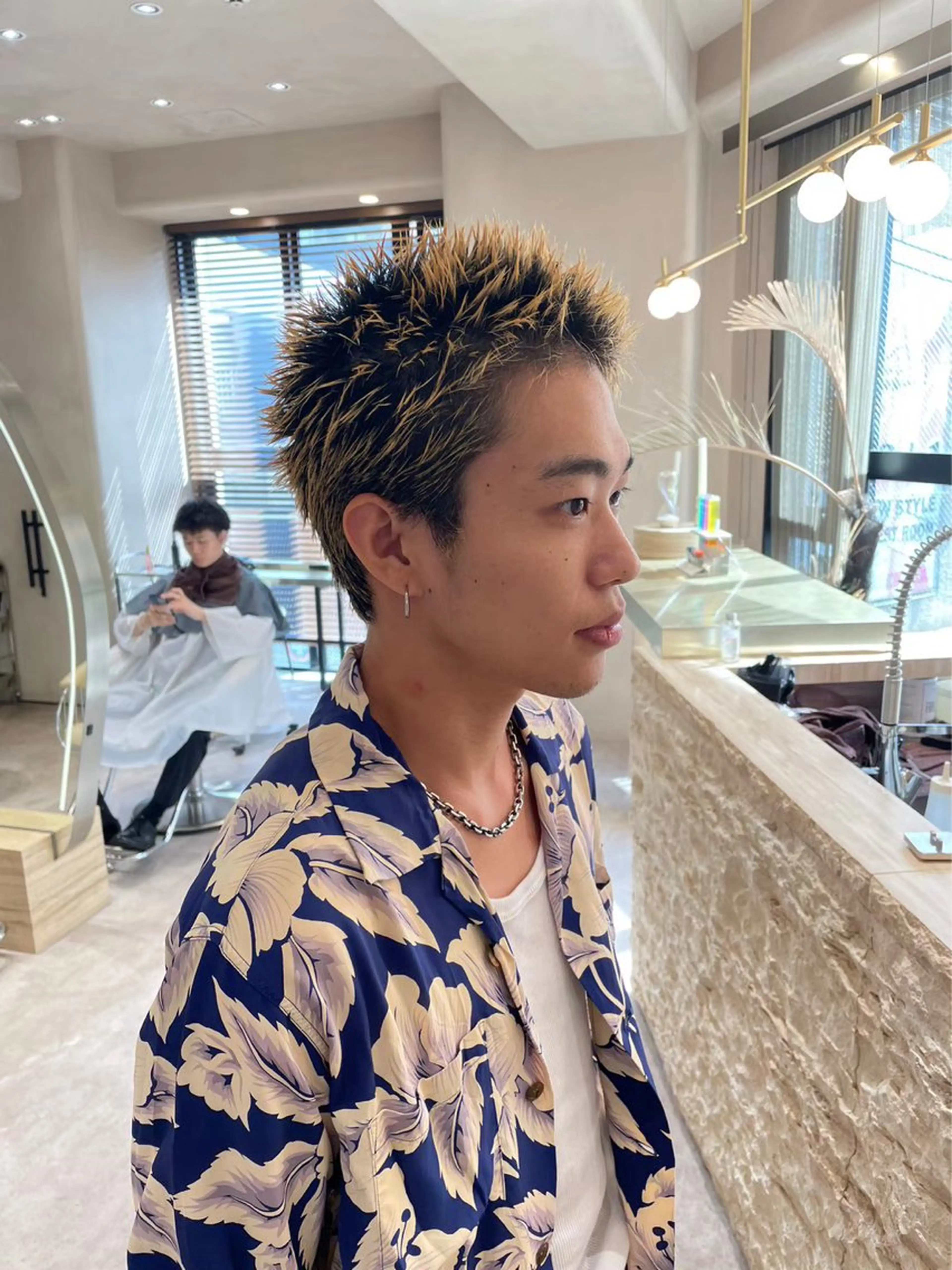 ショート カラー メンズ ヘアカラー heavenly by HAVANA新宿所属・メンズショート/ピン パーマ/新宿/フウガのヘアスタイル