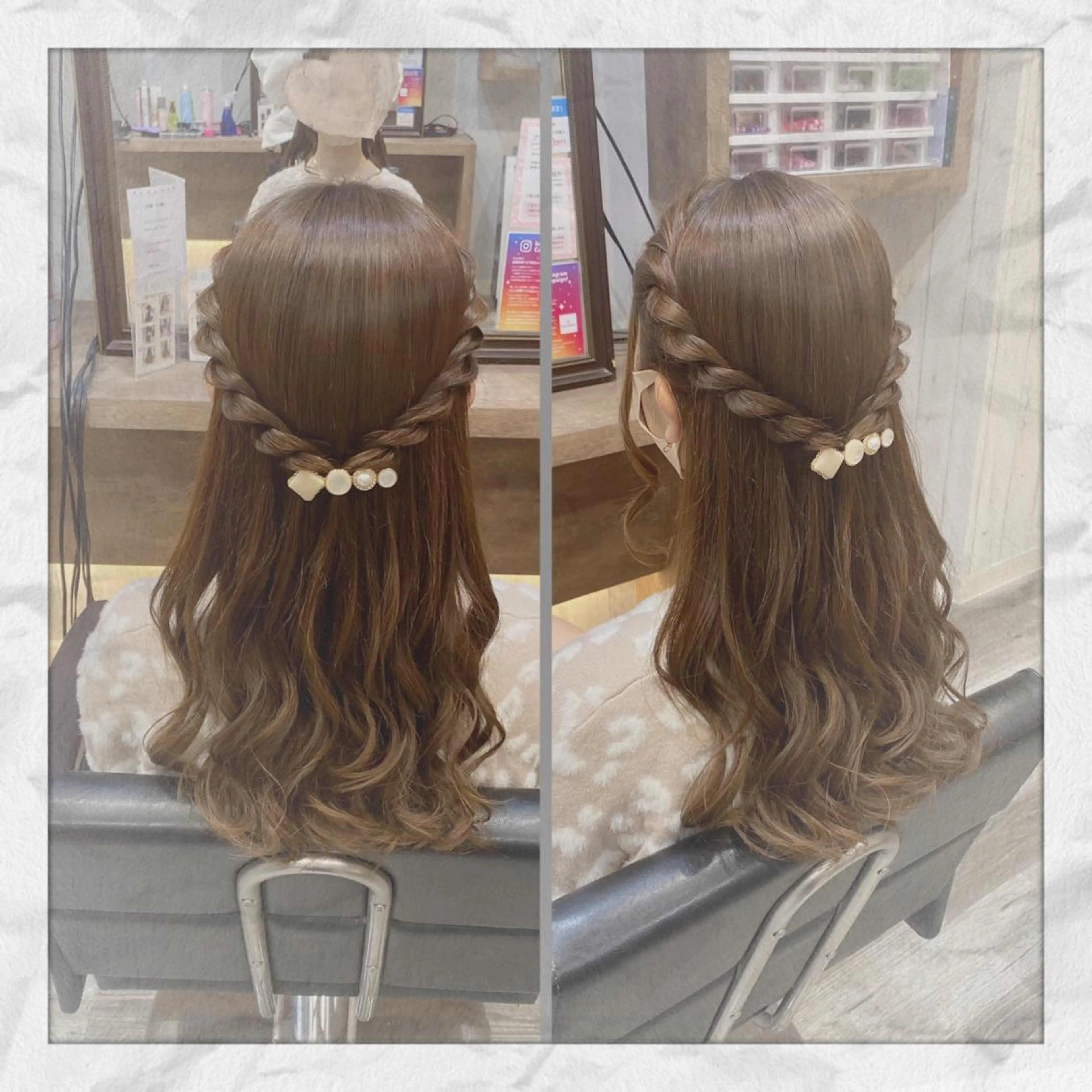 セミロング ヘアアレンジ ヘアセット ヘアセット/着付け 𓇼 松本 夏美𓇼のヘアスタイル