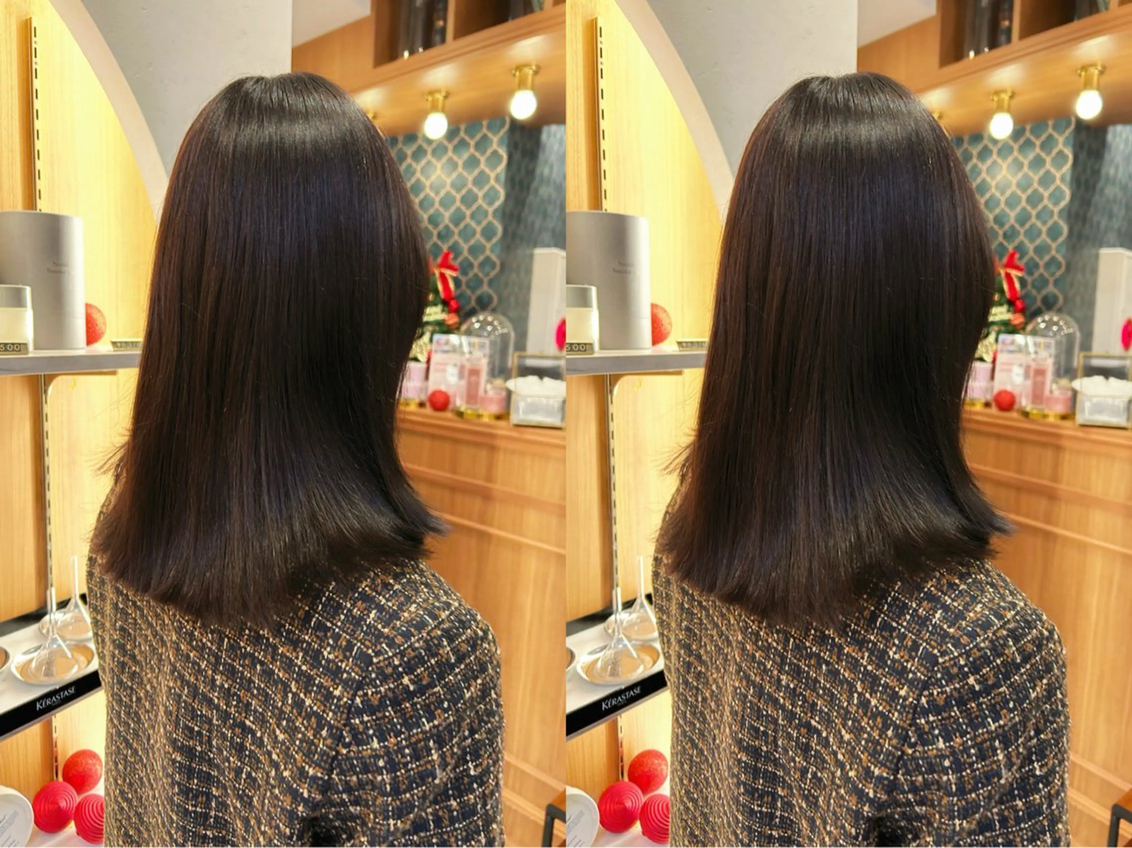 ミディアム カット ヘアカラー 🫒オリーブカラー/ みづき/パーマ🤍のヘアスタイル