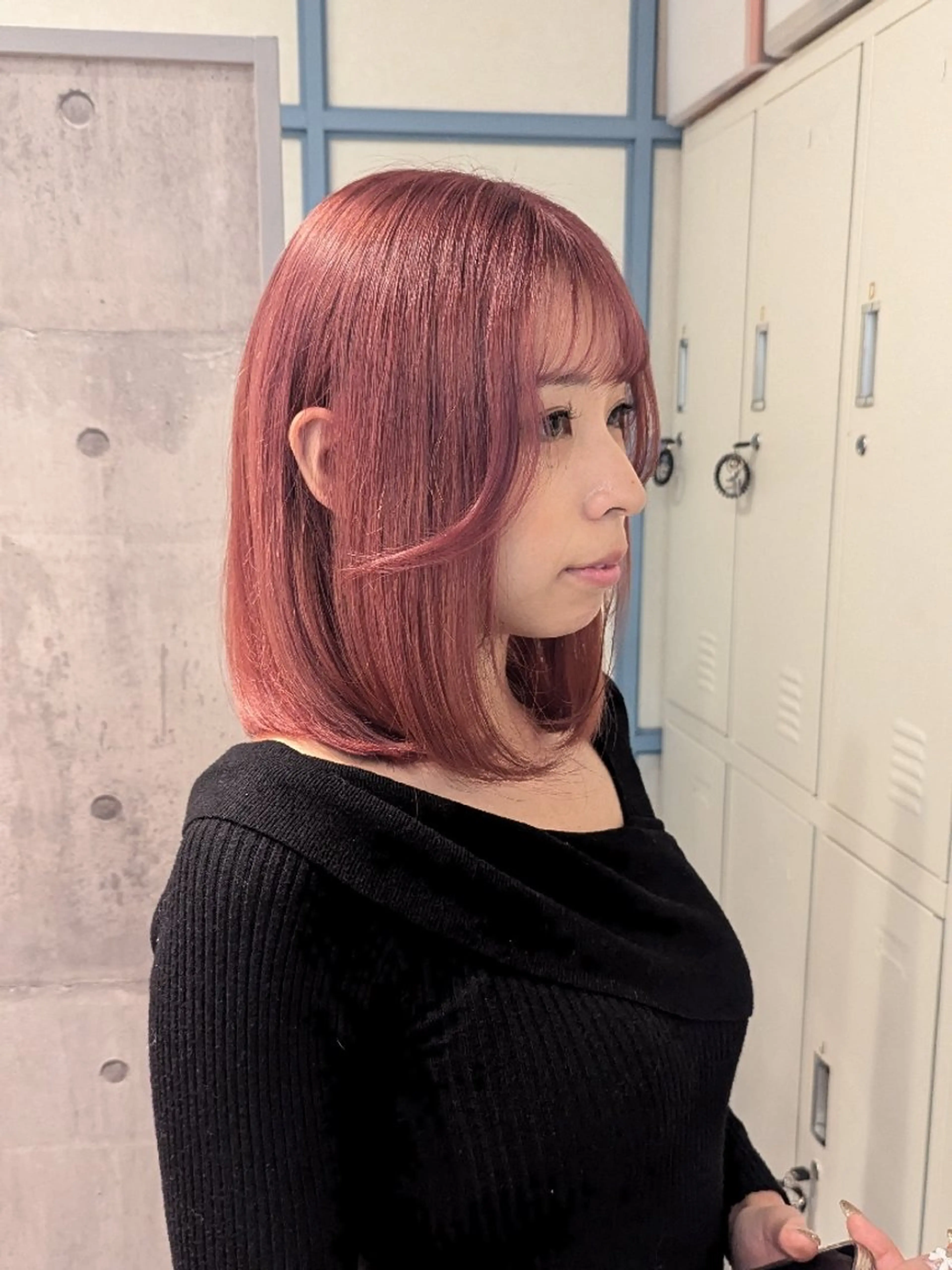 ミディアム カラー ピンクカラー 🏹MIYU¦抜け感 ×柔らかカラーのヘアスタイル