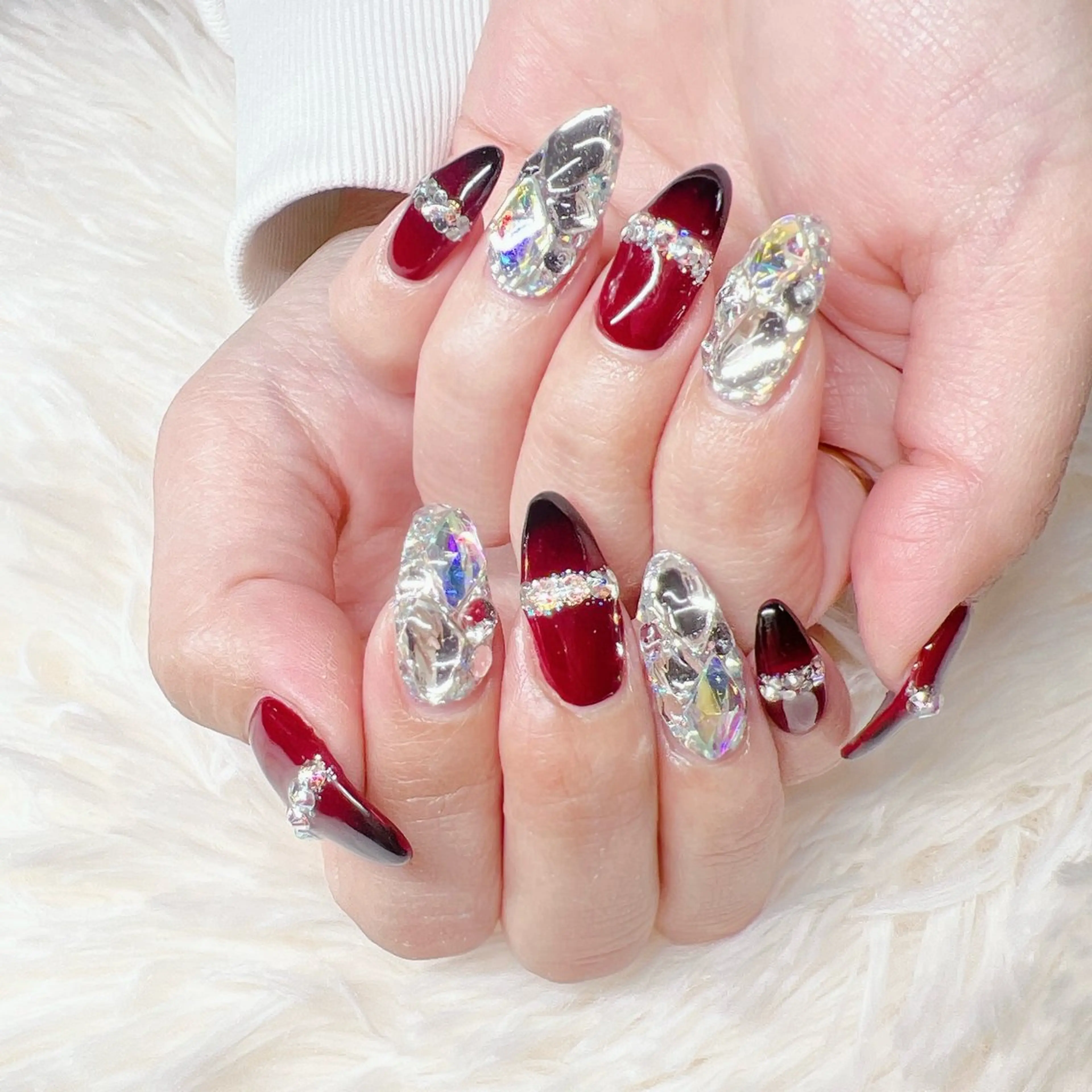 ネイル ジェルネイル 韓国ネイル ラメ(グリッター) マグネットネイル 持ち込み ハンドネイル -nail salon-Reward所属・nail salon Rewardのネイルデザイン