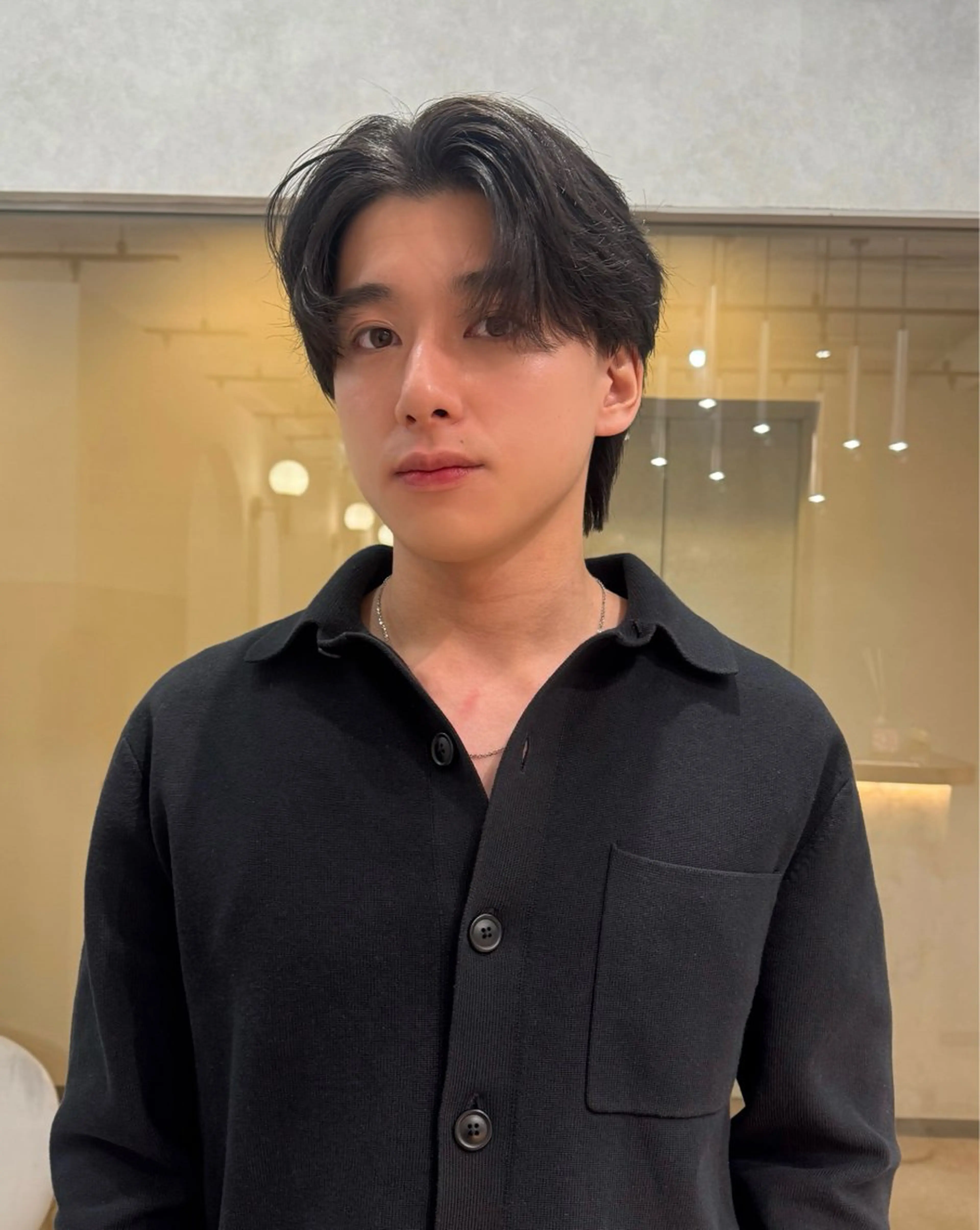 メンズ コンマヘア カット mahoメンズ/韓国 🦋ハイトーンのヘアスタイル