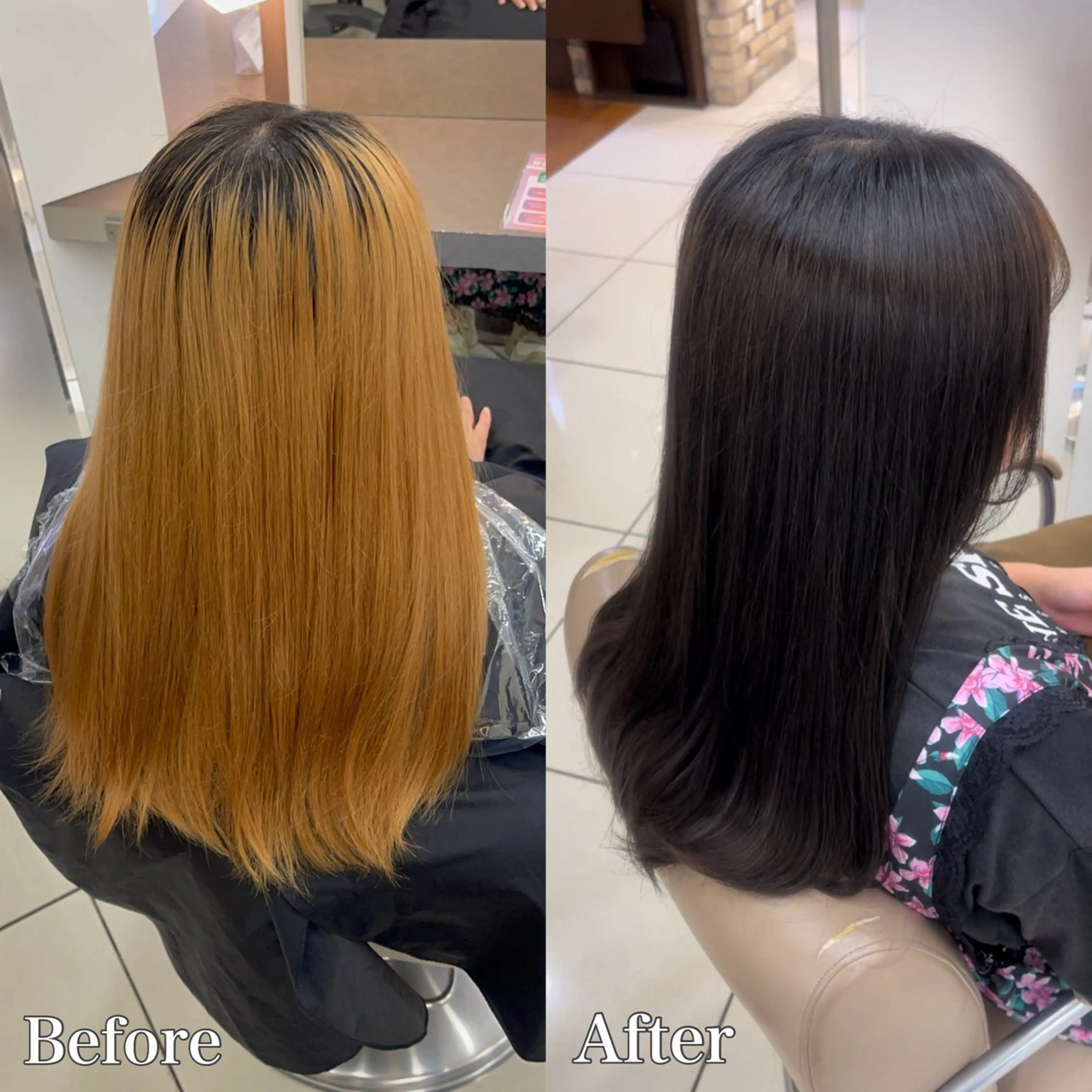 ロング カラー 羽エクステ/シール エクステ/横浜駅5分のヘアスタイル