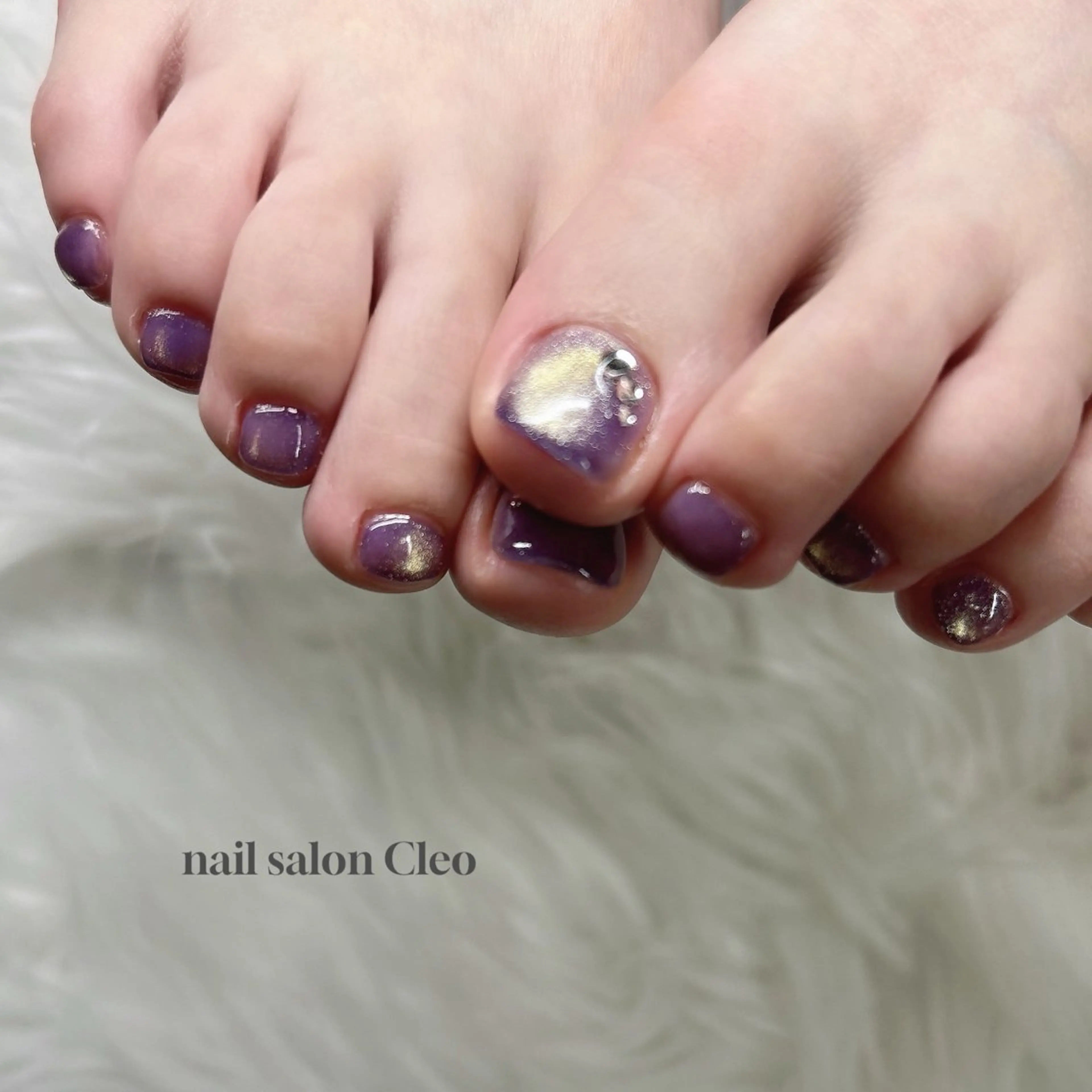 ネイル アートネイル キラキラネイル マグネットネイル ワンカラーネイル ストーンネイル Cleo クレオのネイルデザイン