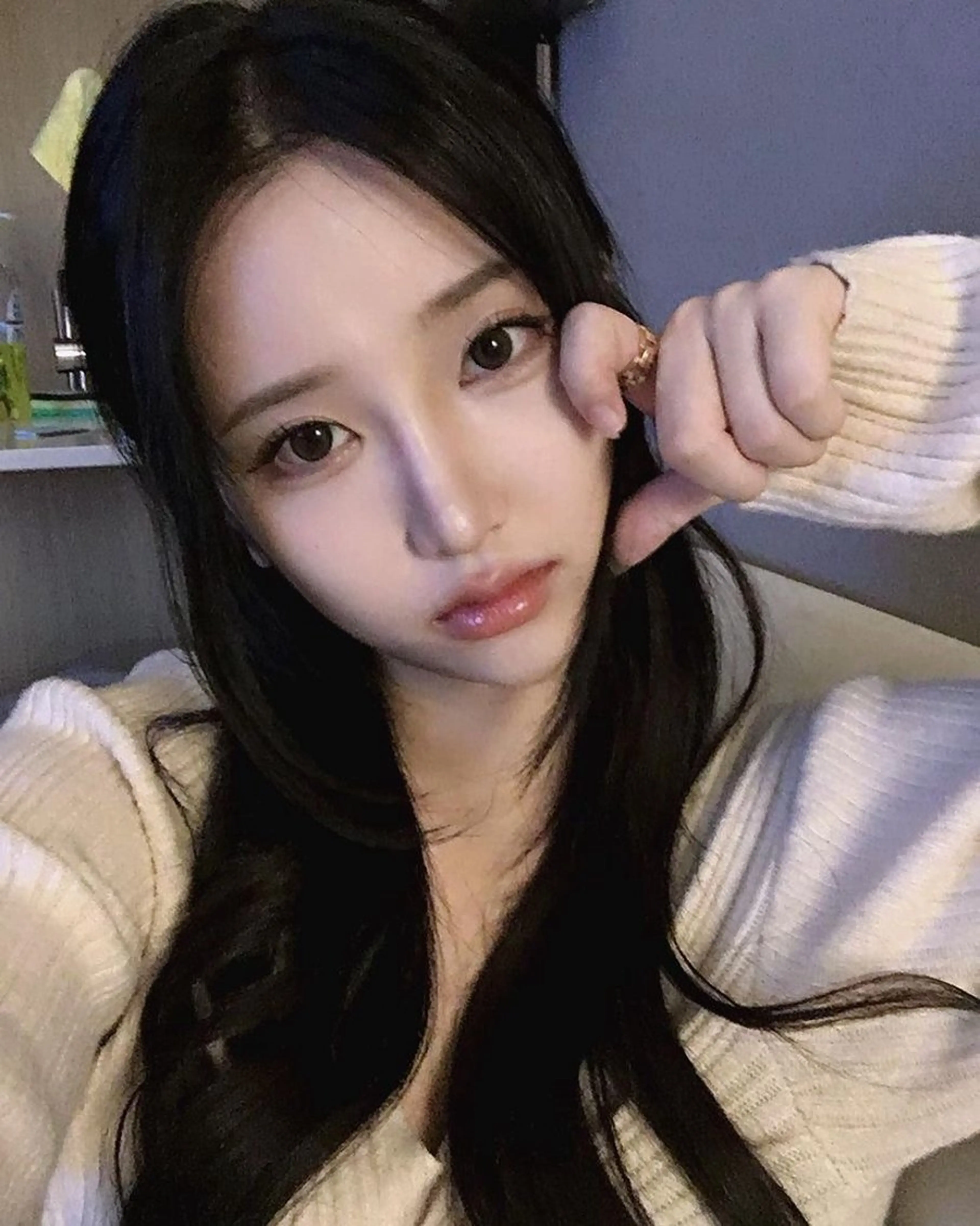 ロング カラー ヘアカラー 韓国風暗髪ヘア🤍 🫧MIREIのヘアスタイル