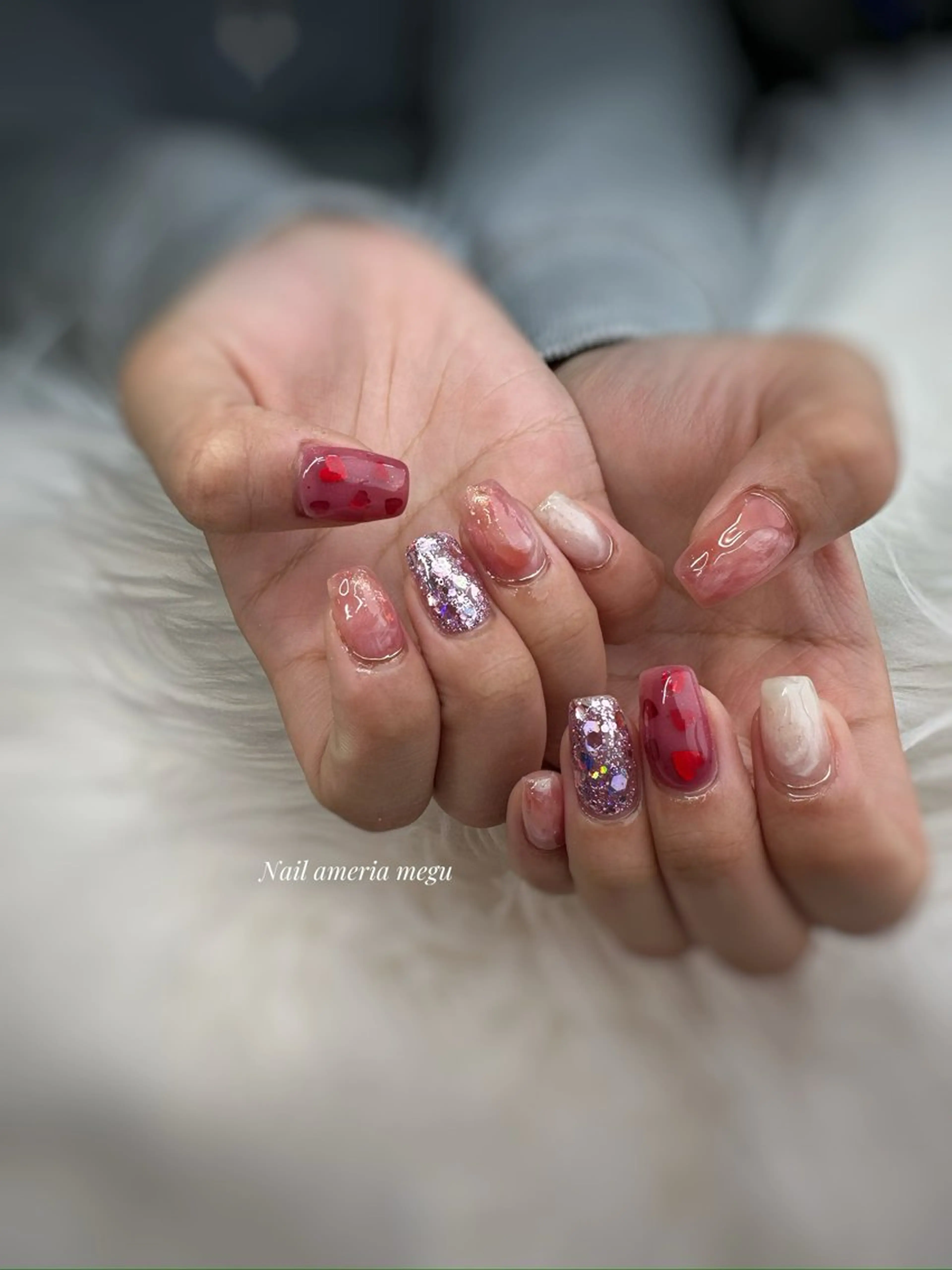 ネイル ホログラムネイル ハンドネイル Nail ameria megu所属・ameria meguのネイルデザイン