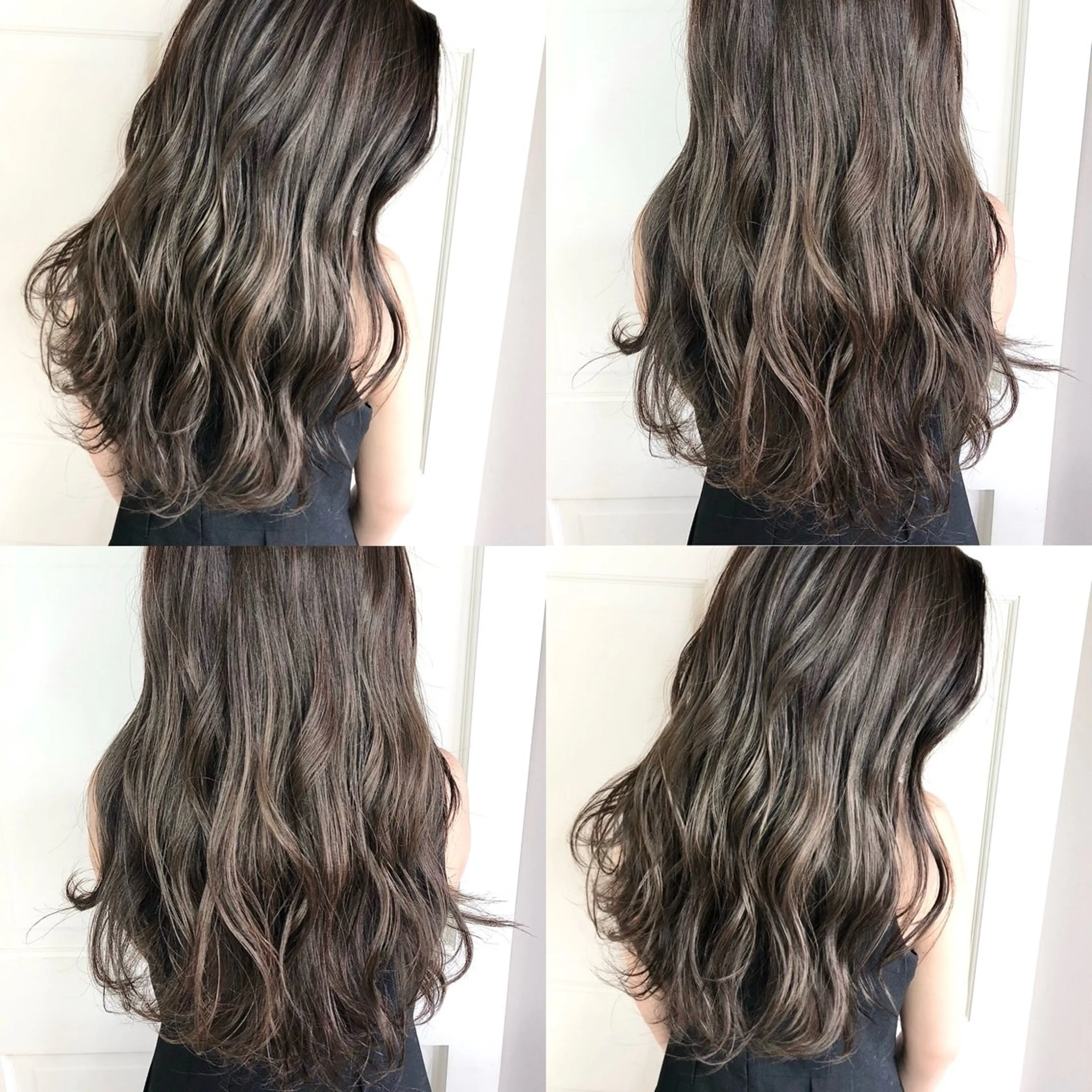 ロング カラー グレージュ ハイライトカラー ハイライト ヘアカラー 艶カラー YOSHIMURAのヘアスタイル