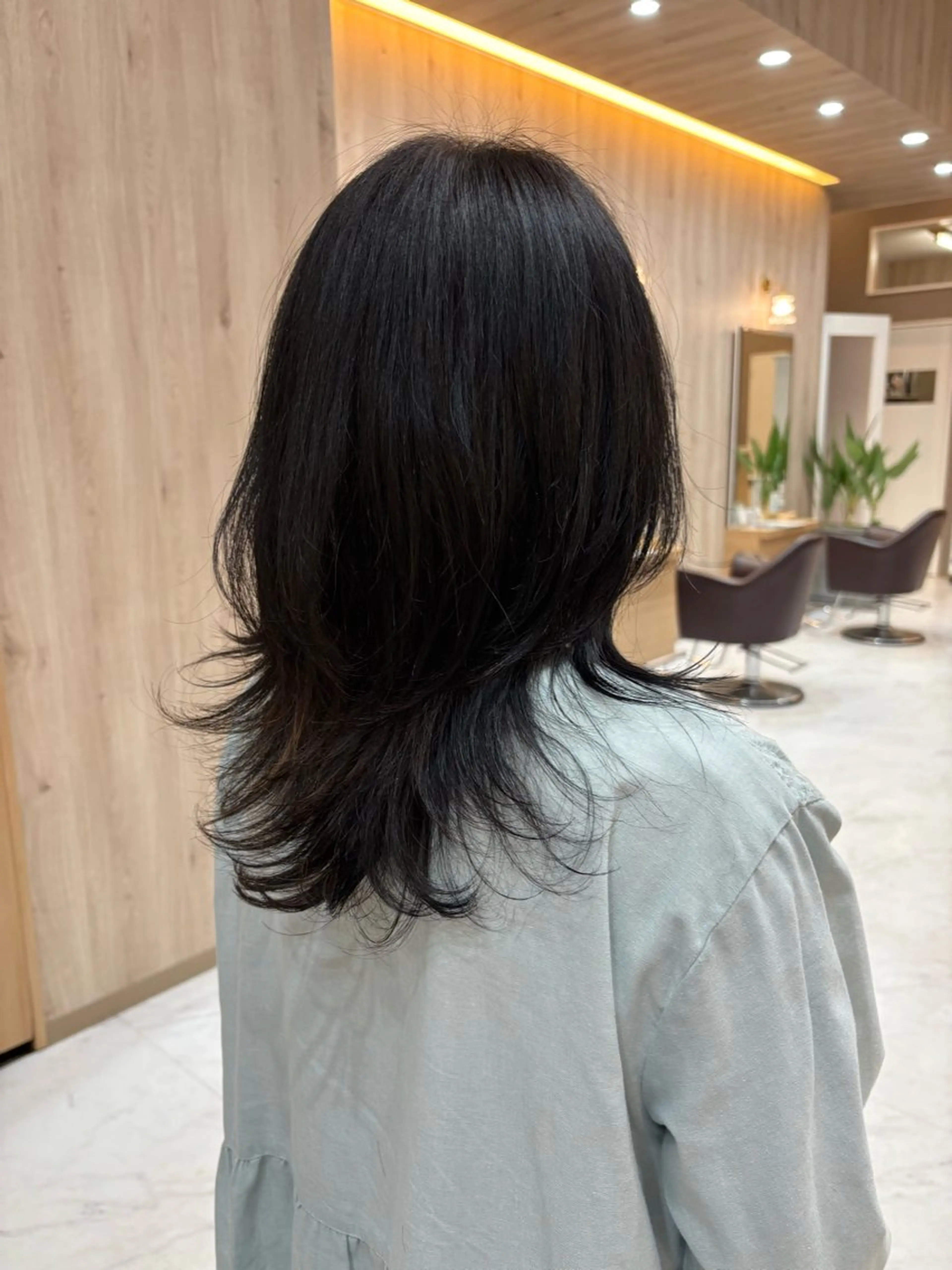 セミロング パーマ セミロングパーマ ウルフカット 喜多 智規のヘアスタイル