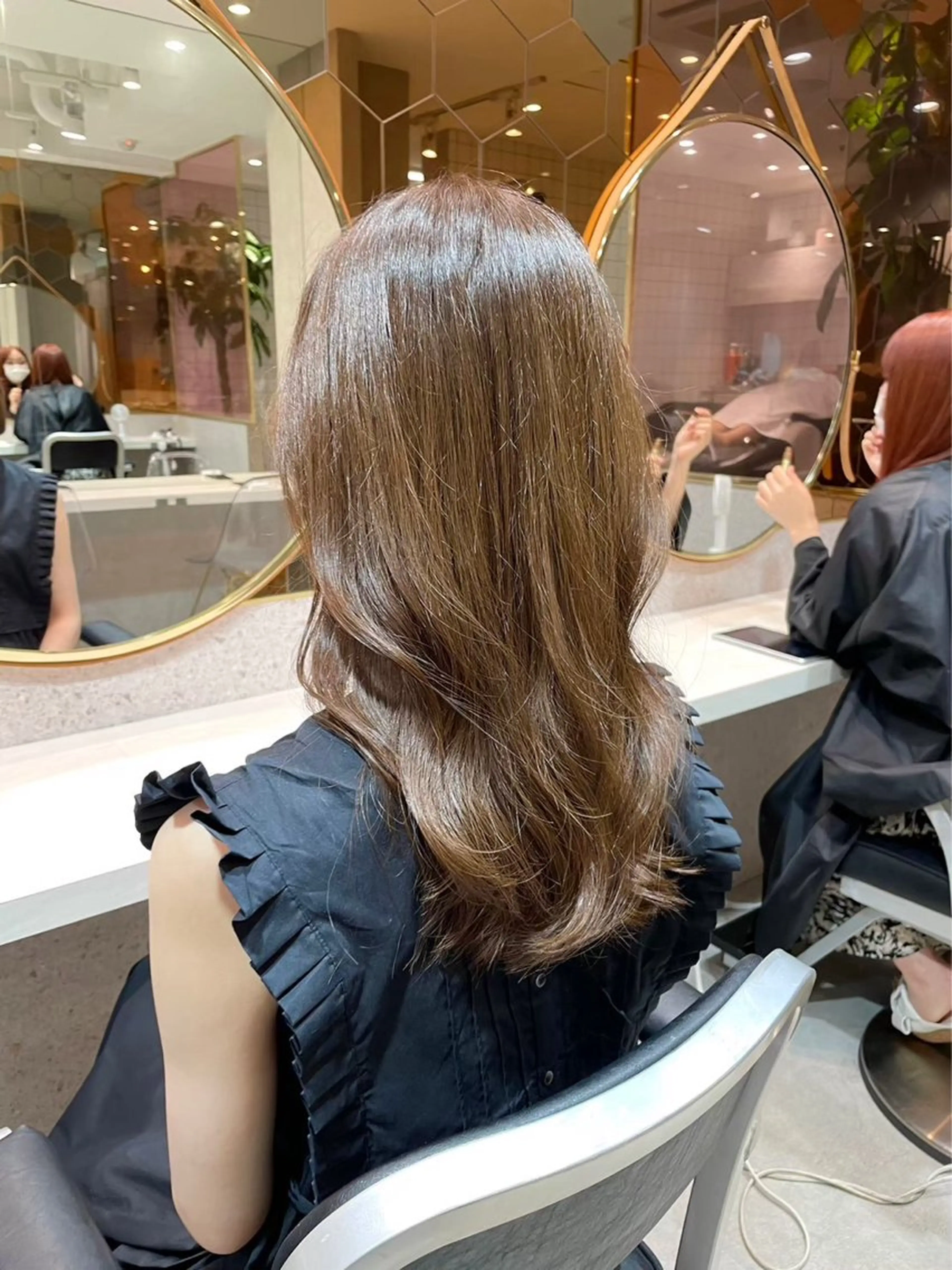 セミロング カット ヘアカラー トリートメント 新宿/韓国レイヤー/ 顔周りカット松本美晴のヘアスタイル