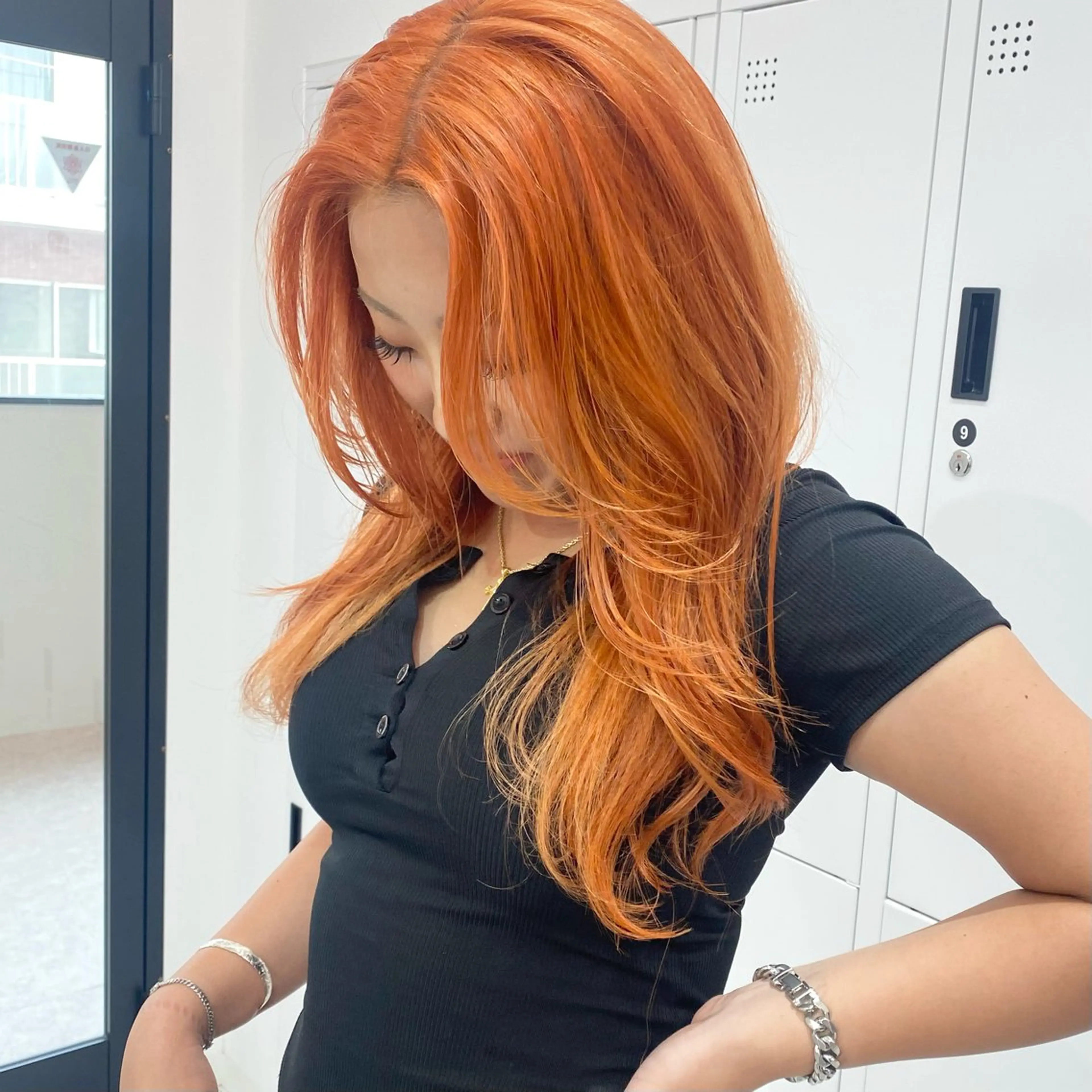 ロング カラー ヘアアレンジ 𝐠𝐢𝐫𝐥𝐲 𝐦𝐨𝐝𝐞🖤のヘアスタイル