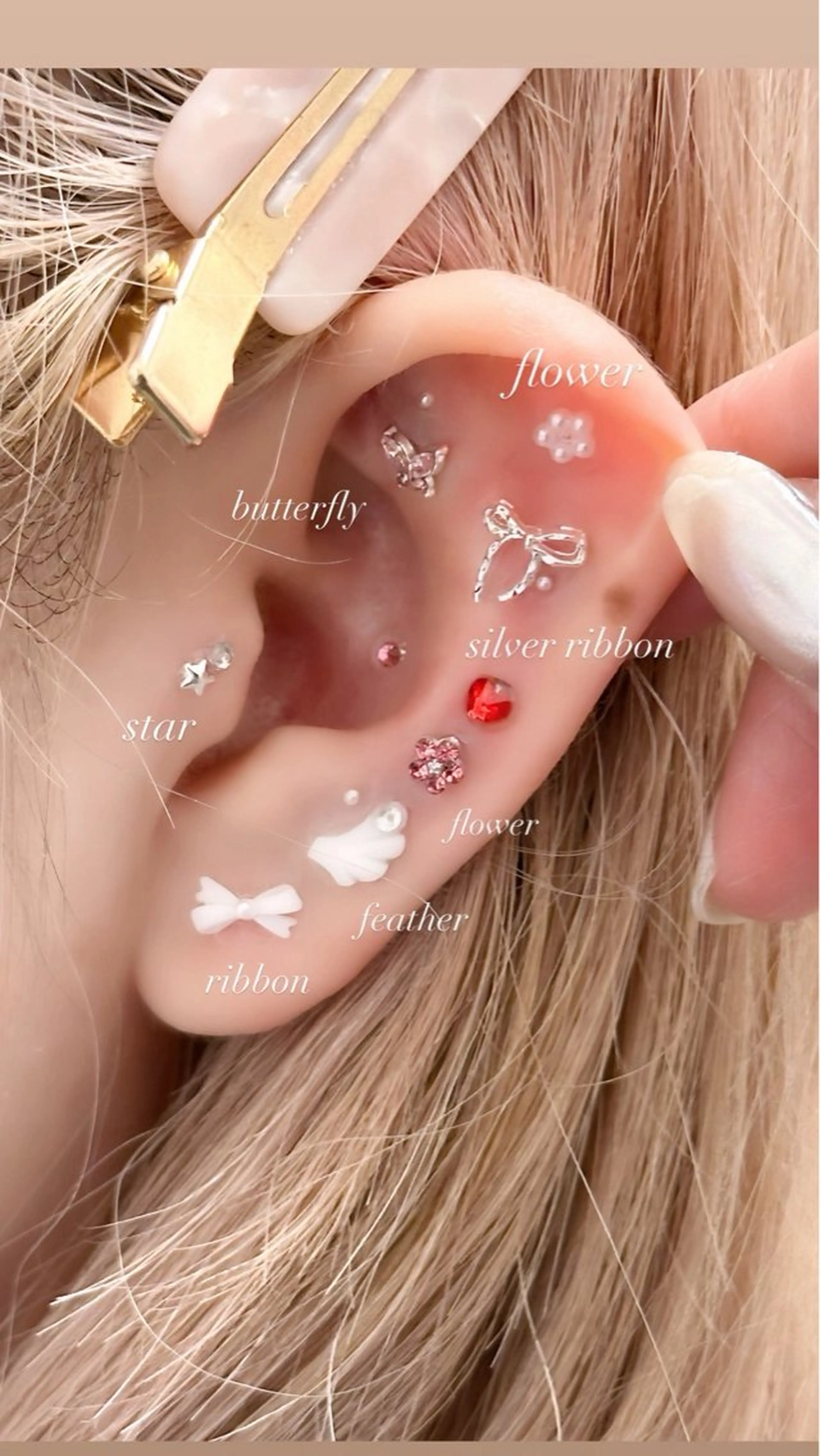 🎀耳つぼジュエリーつけ放題3回コース🎀の写真