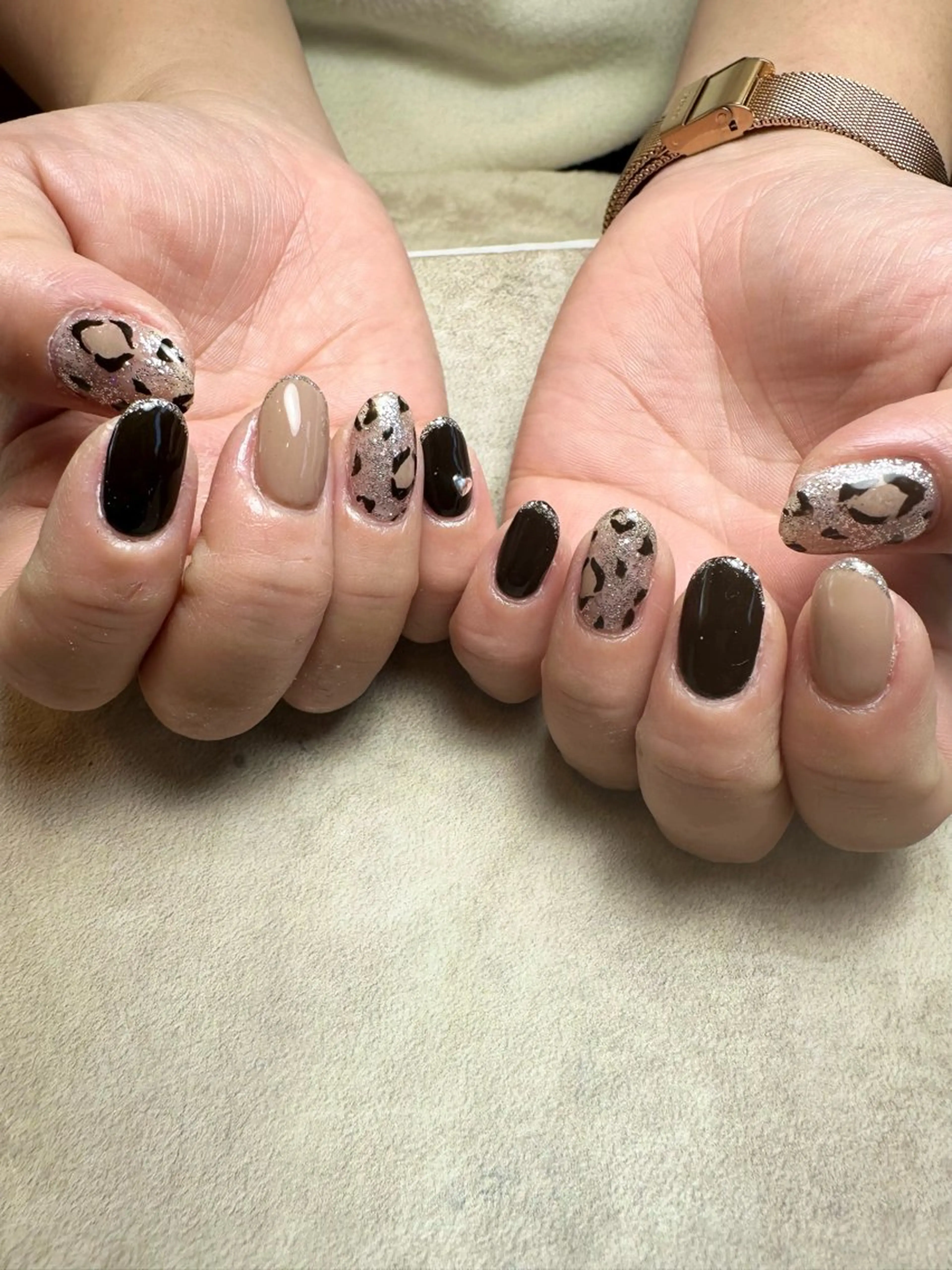 ネイル アニマル柄 ブラウン nailroom Anmie.のネイルデザイン