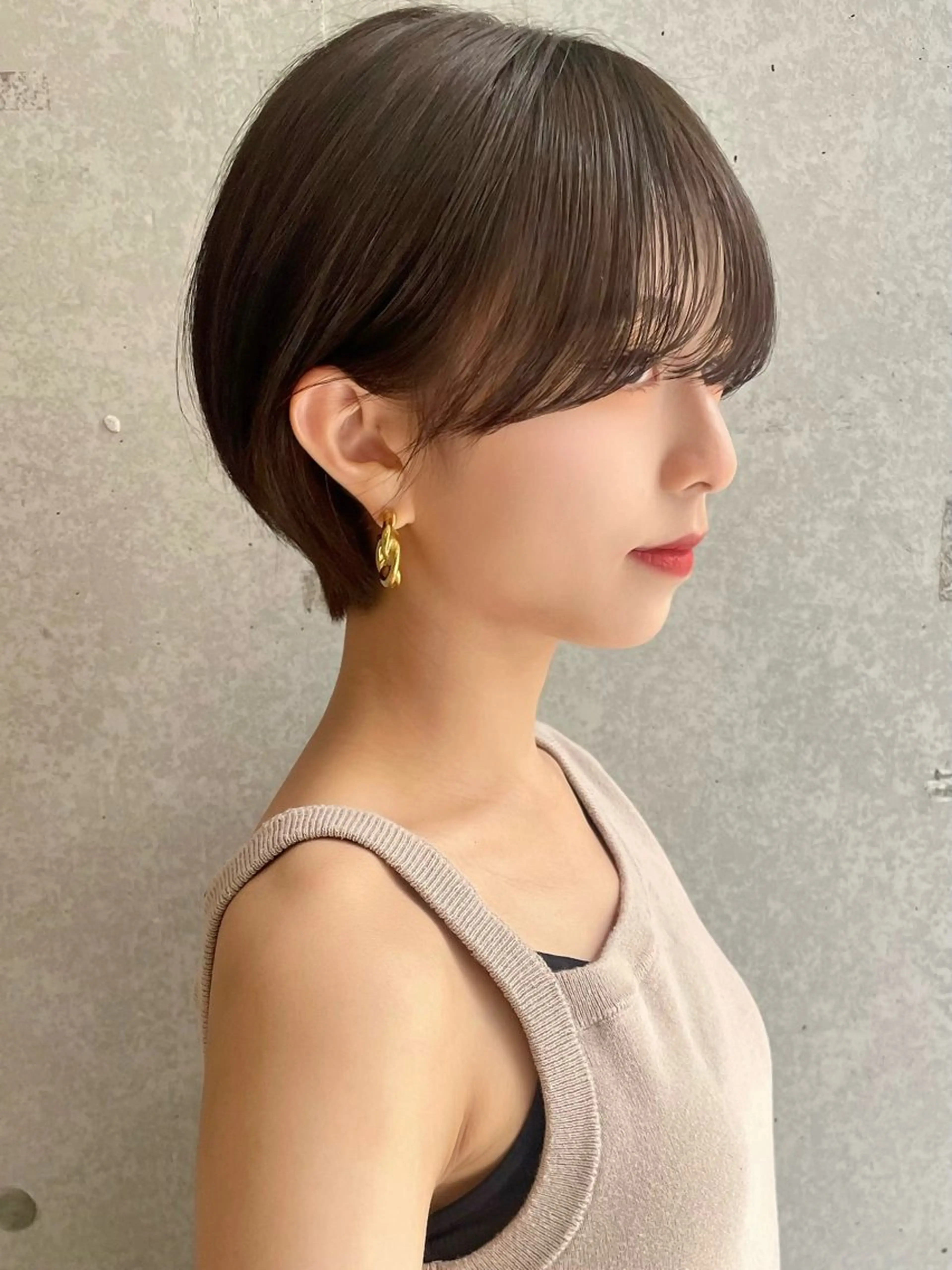 ショート 丸みショート くびれヘア 似合わせカット ショートヘア レイヤー/韓国/ 顔周り/しんやのヘアスタイル