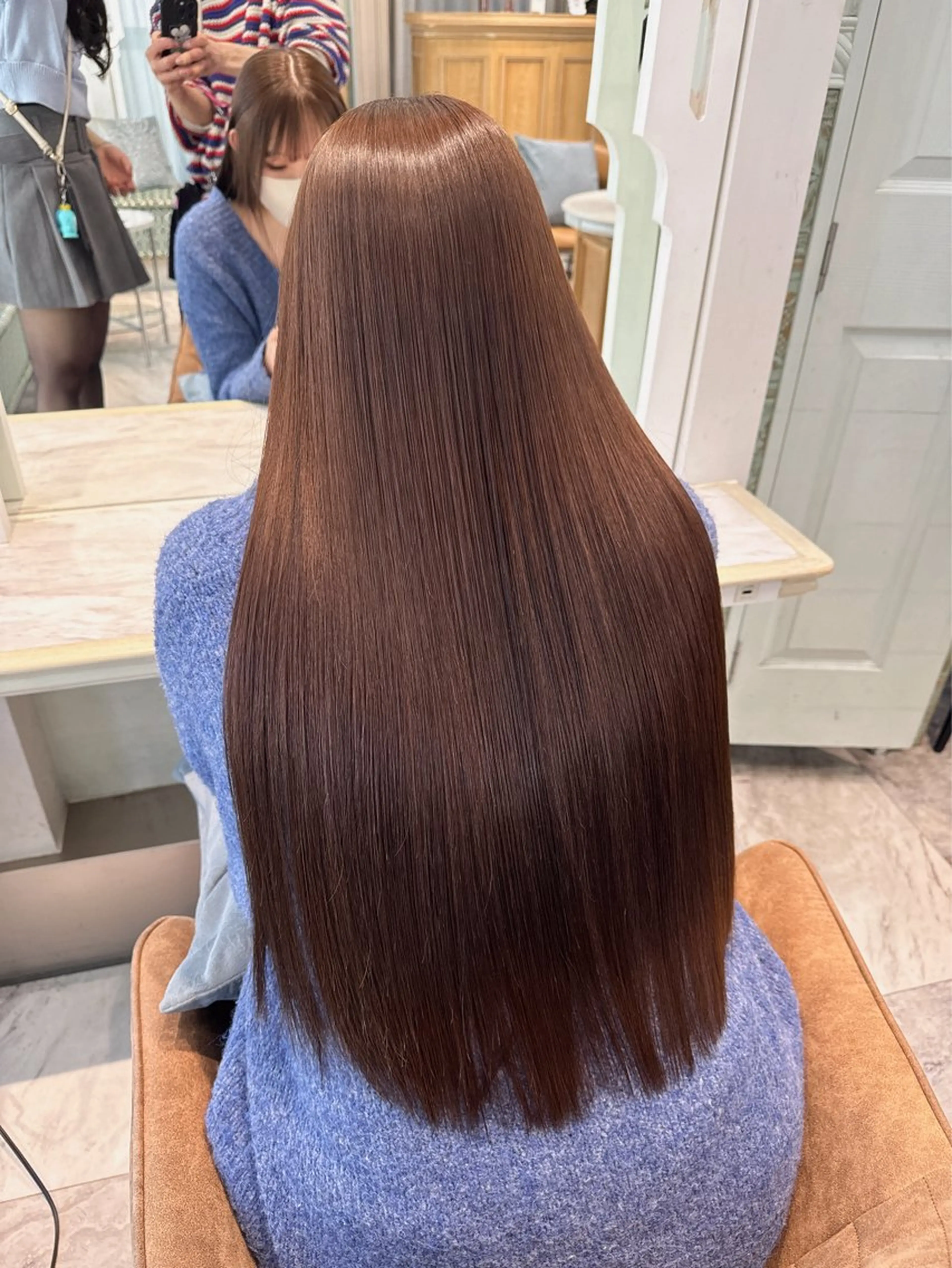 ロング 服部大地/ブリーチ 無しWカラー髪質改善のヘアスタイル